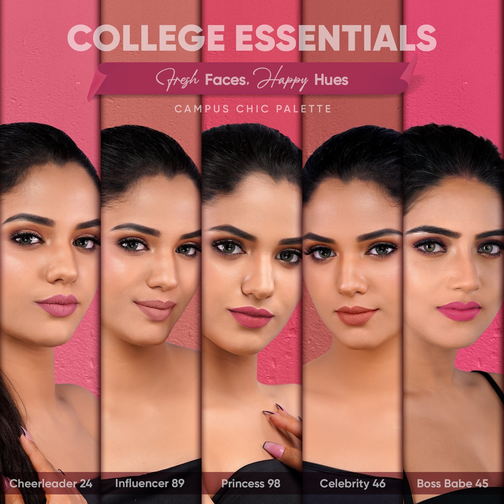 College Essentials: Pack-of-Five Creamy Matte Lip Crayons