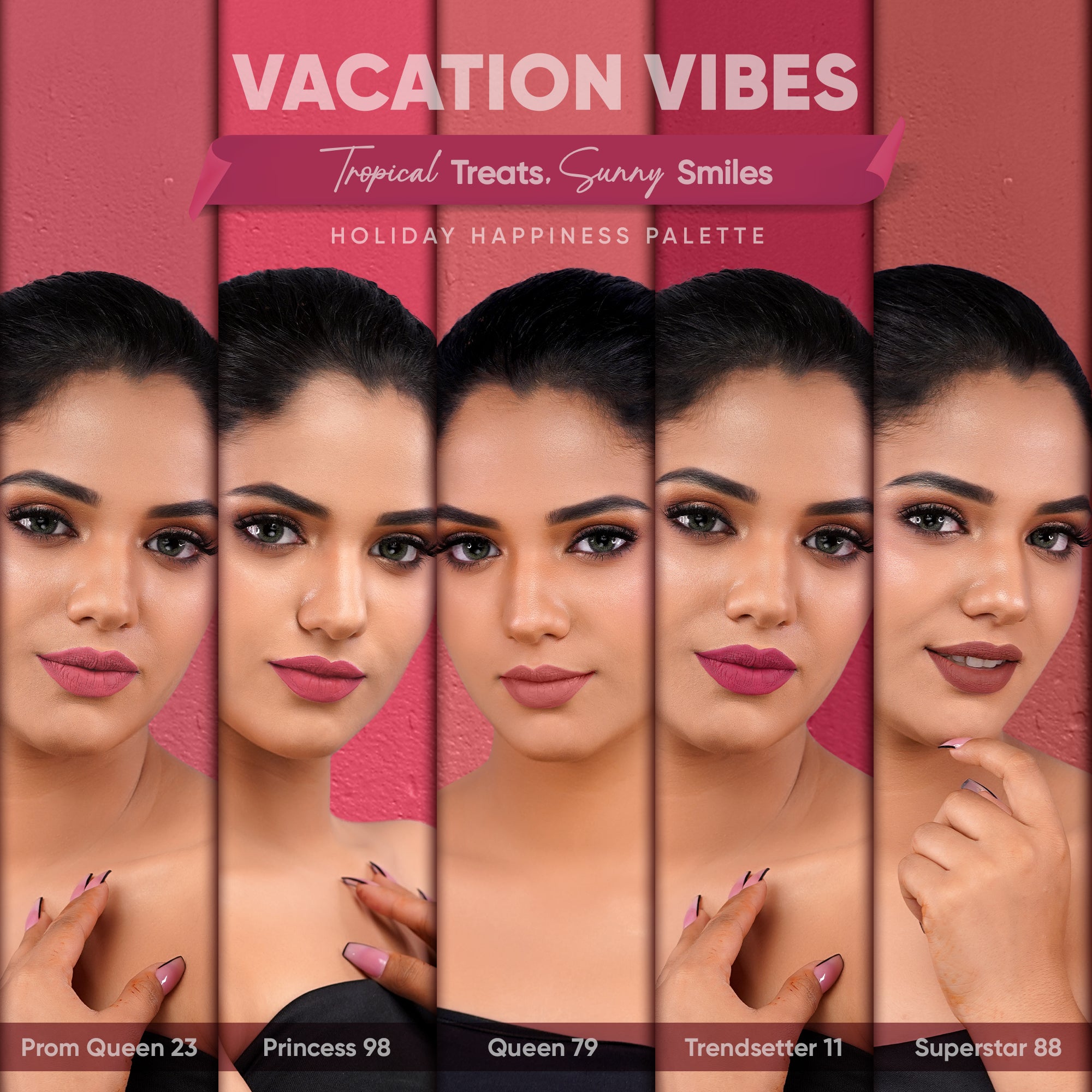 Vacation Vibes: Pack-of-Five Creamy Matte Lip Crayons