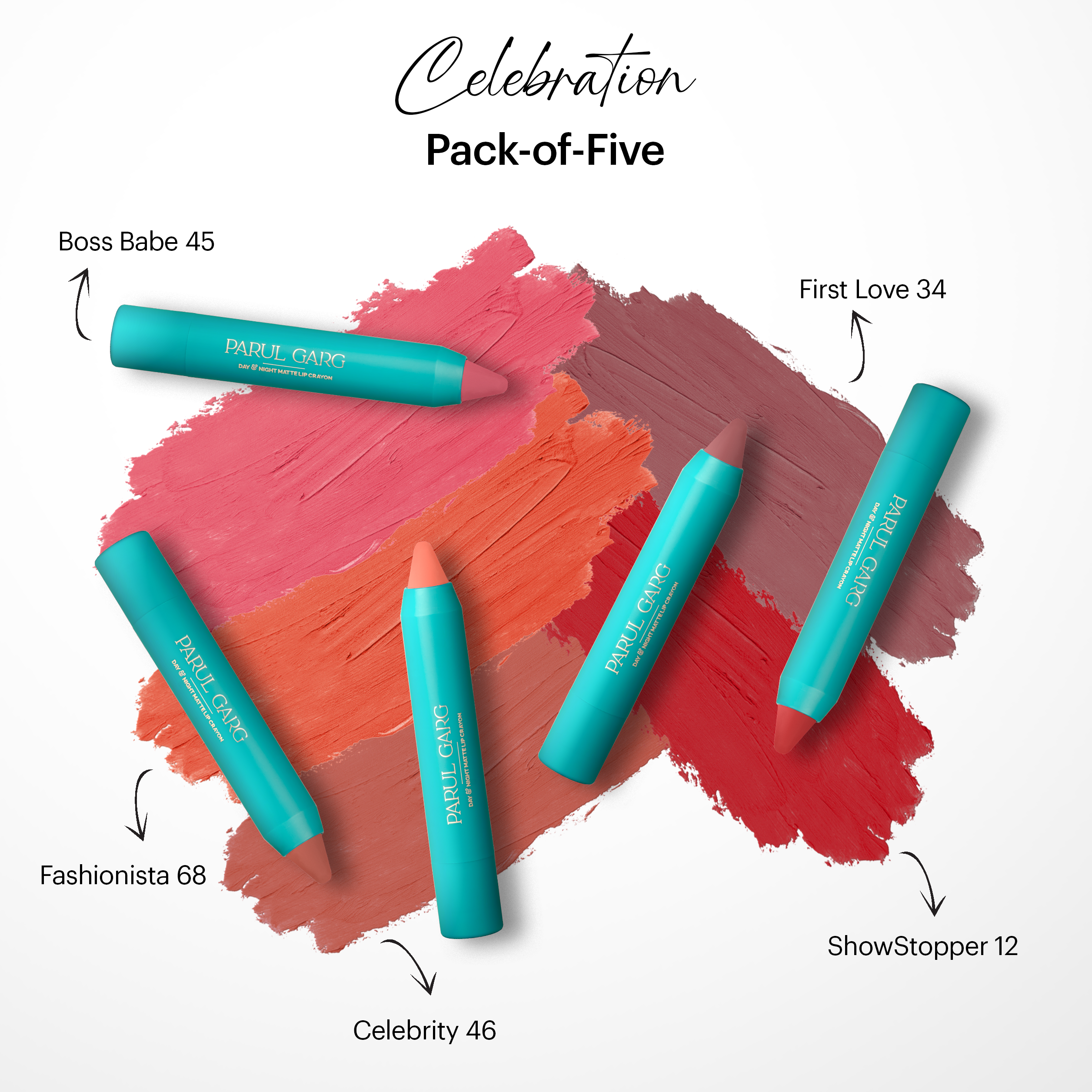 Celebrations Pack-of-Five Lip Crayon Set