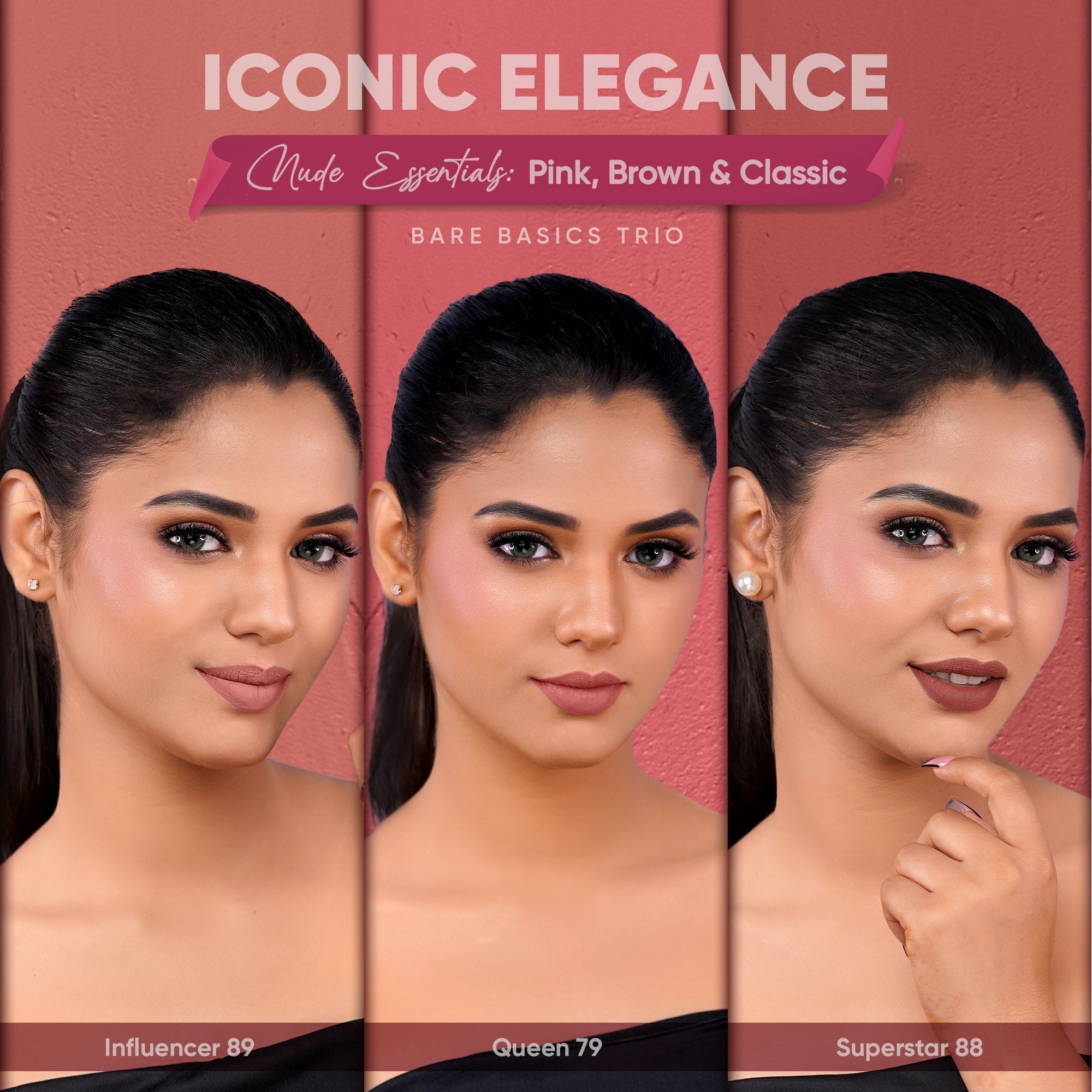 Iconic Elegance : Pack-of-Three Creamy Matte Lip Crayons