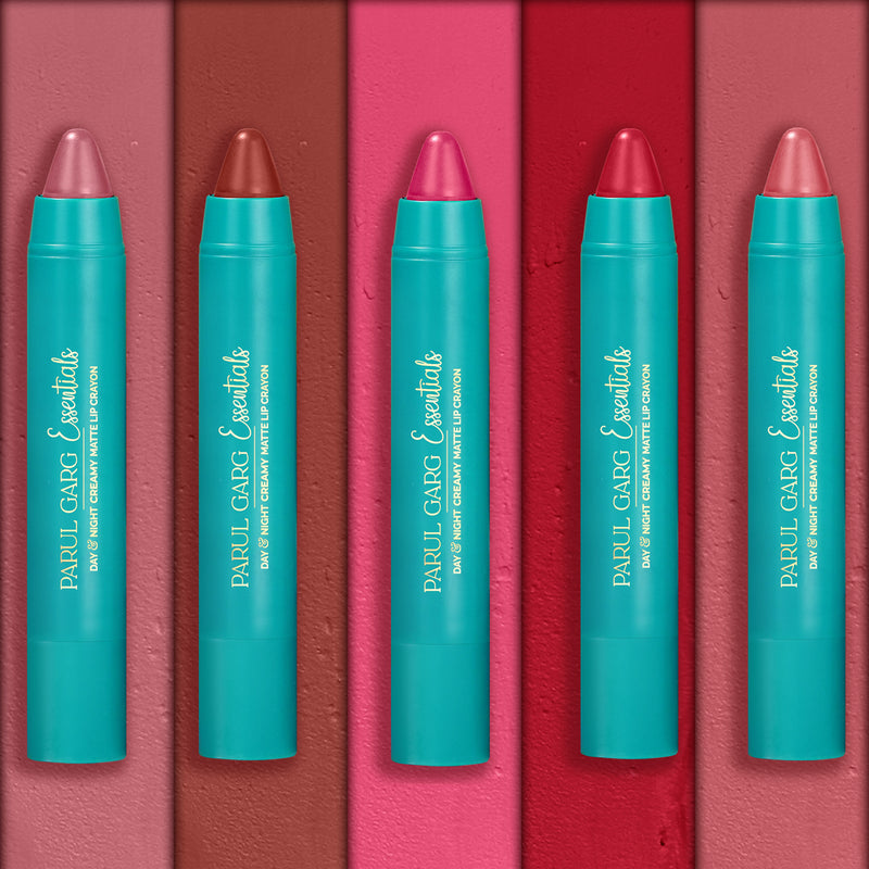 Daily Must-Haves Pack of Five Creamy Matte Lip Crayons | Parul Garg Beauty
