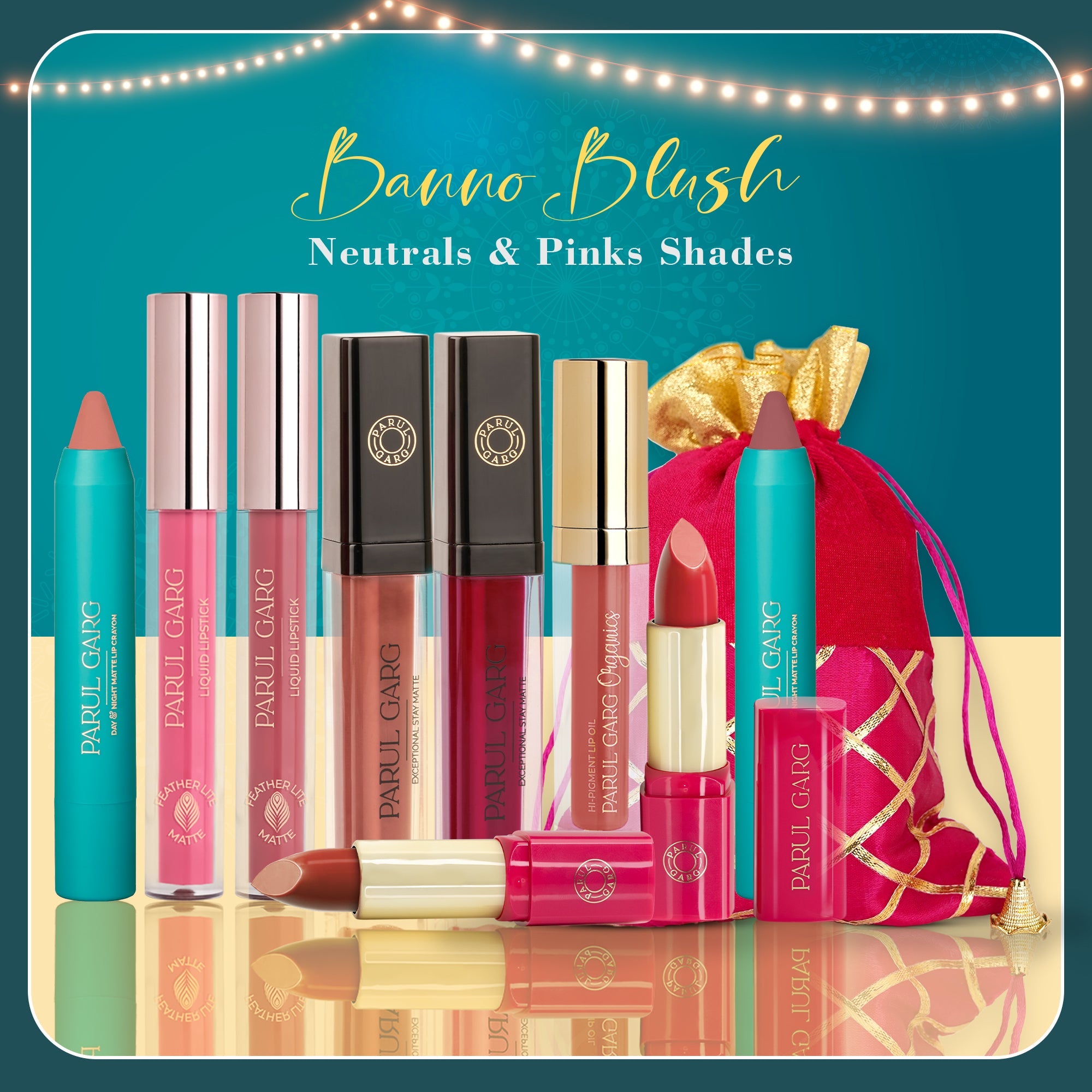 Banno Blush Essential Lip Set: Neutrals & Pinks Shades new