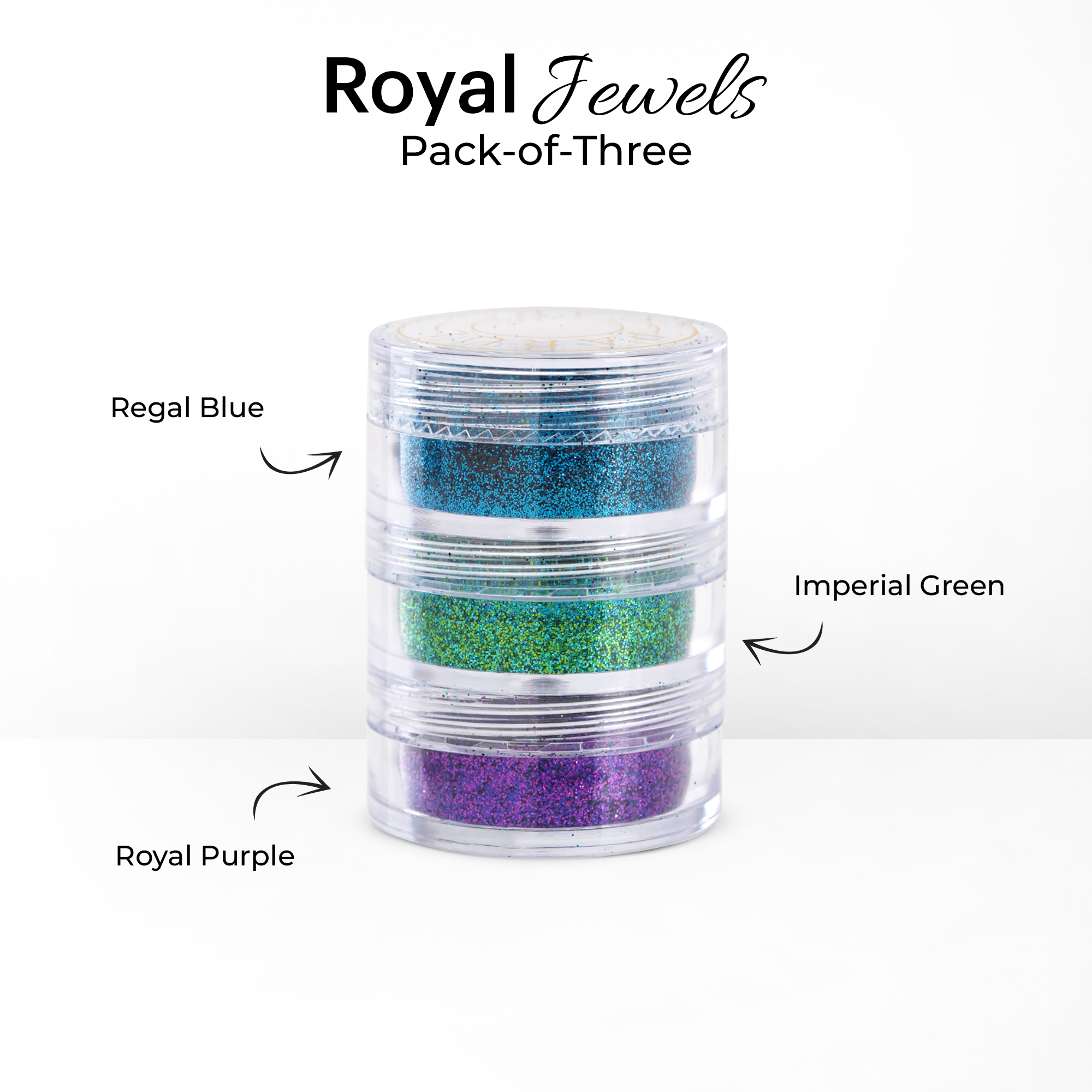 Royal Jewels Pack-of-Three Glitter Set