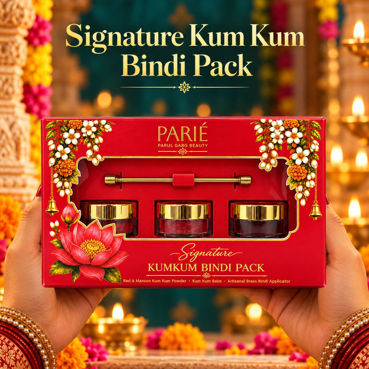 The Tyohaar Shringar Duo | Signature Kum Kum Bindi Pack + 10-in-1 Mini Lipstick Collection