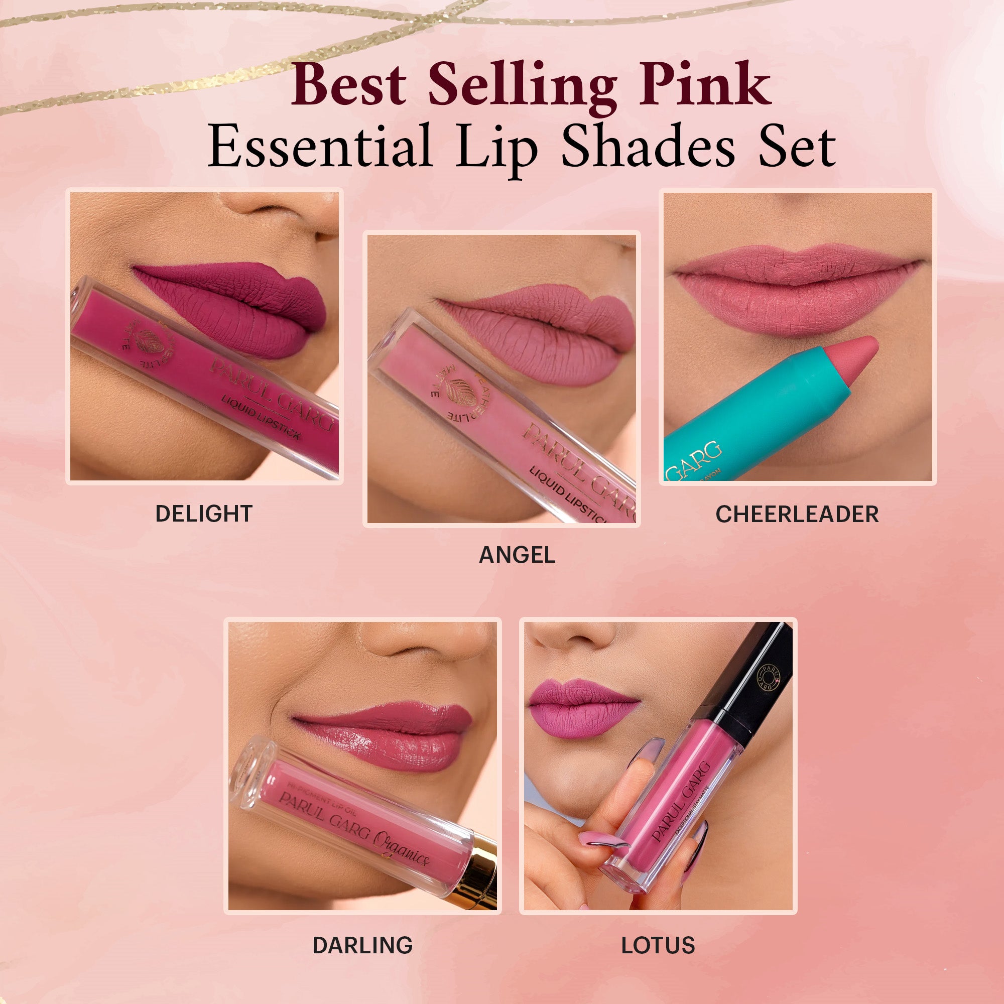 Bestselling Pinks: Essential Lip Shades Set