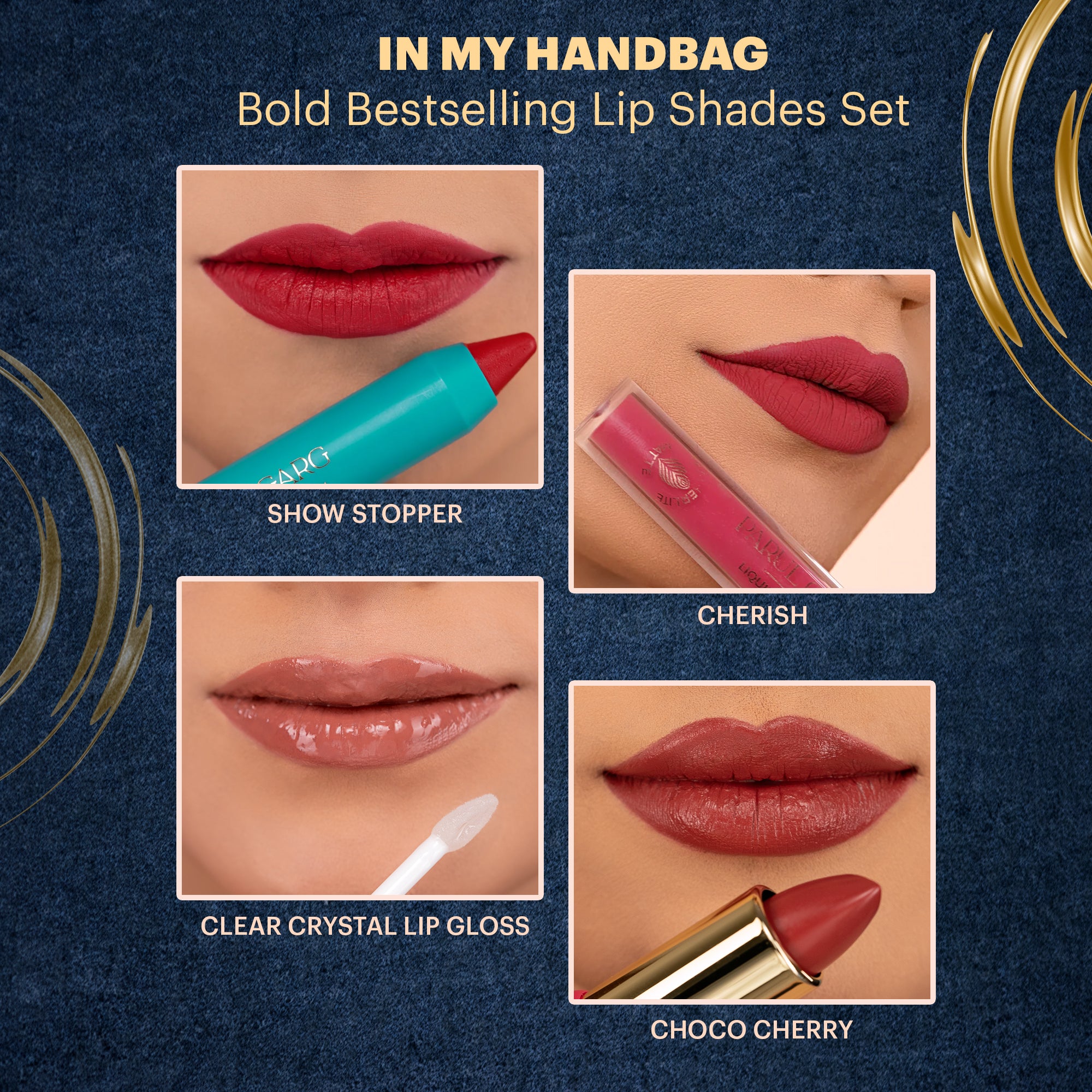 In my Hand Bag - Best Selling Bold Lip Shades Set New