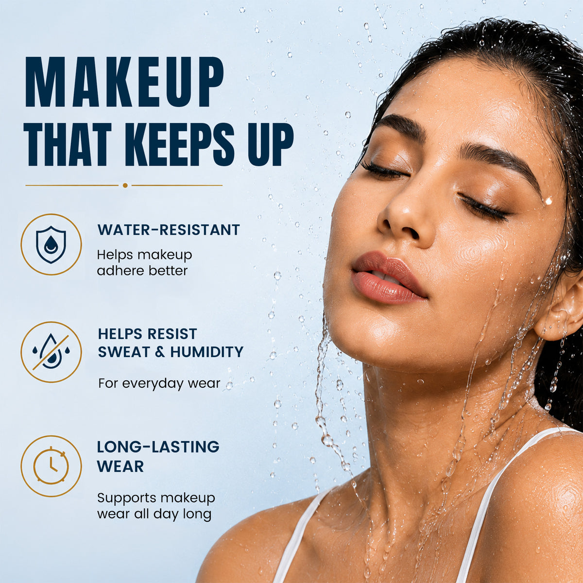 Aqua Hold+ Grip Primer | Water resistant & Sweat resistant Makeup Primer with Hyaluronic Acid