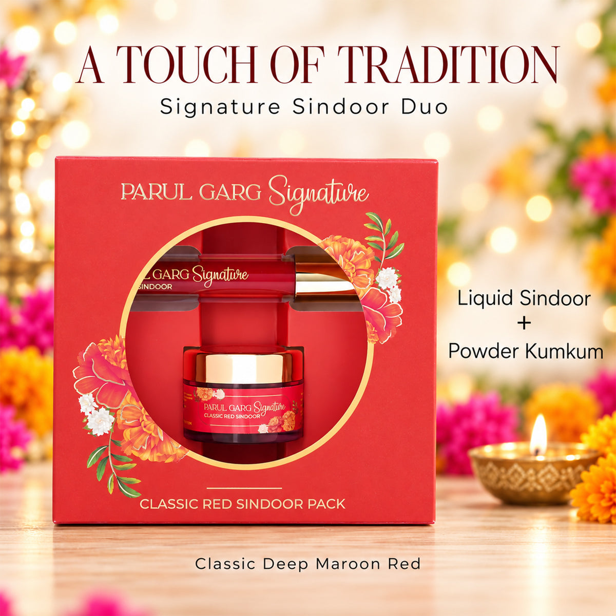 Bold Festive Glam Trio | Black 3-in-1 Eye Pack, Sindoor & Primrose Matte Liquid Lipstick | Special Price