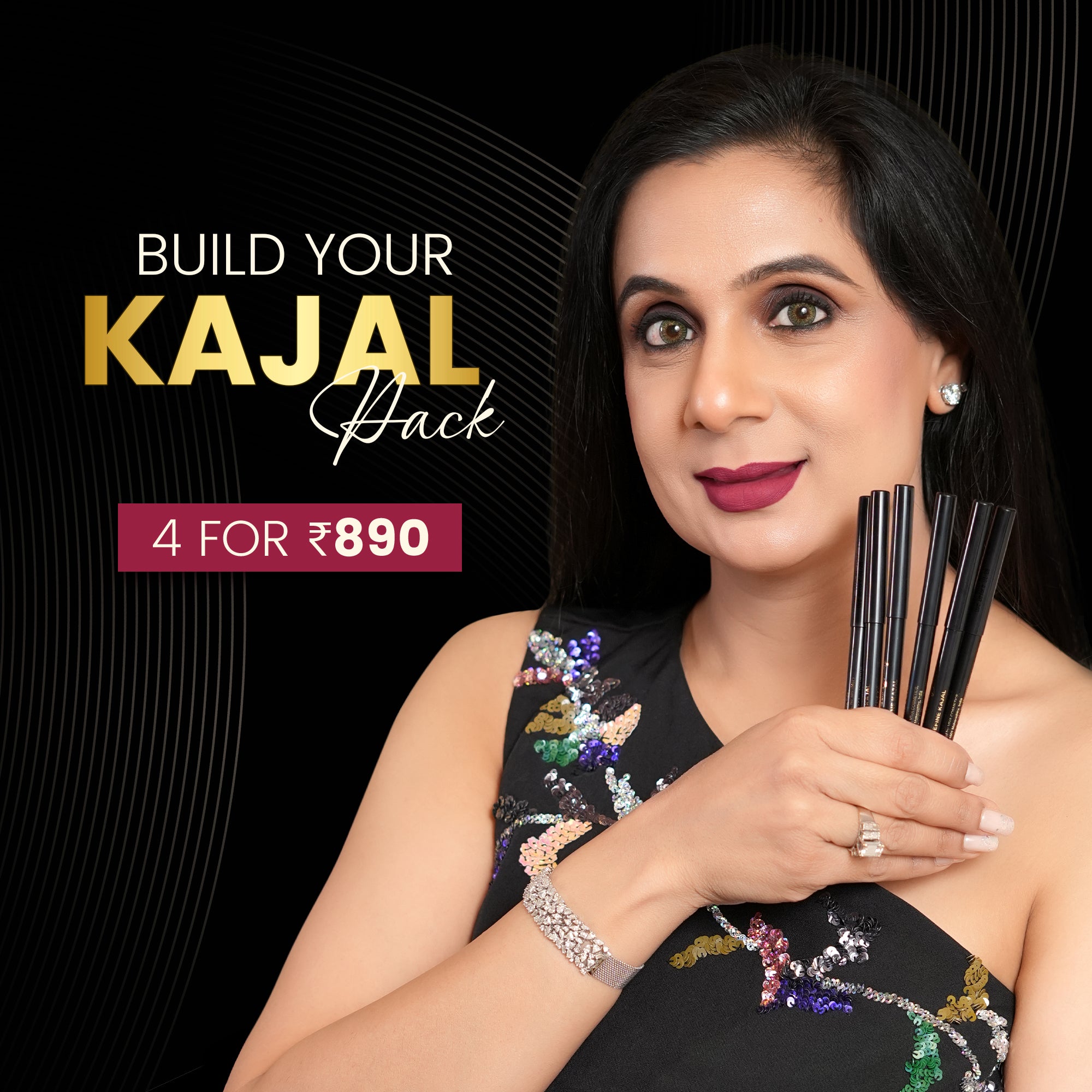 Create Your Own Kajal Pack – Pick Any 4 Shades!