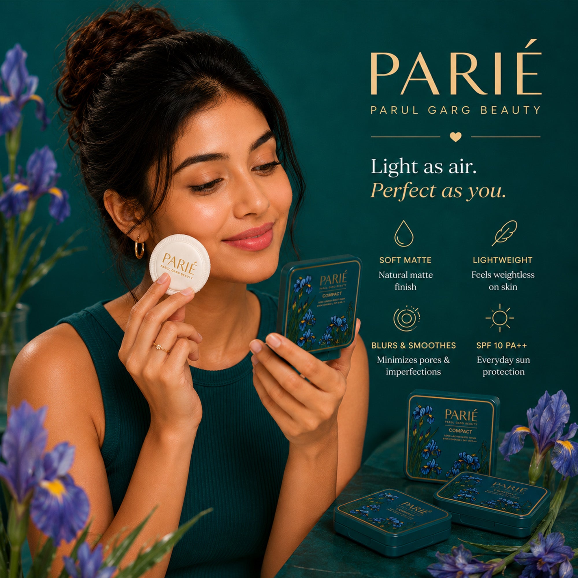 Medium - Oil Control Face Compact Powder With SPF 10 PA++