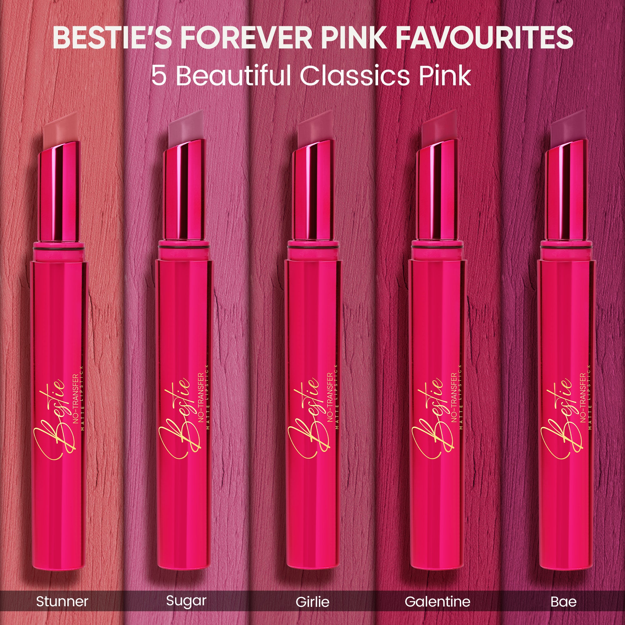 Bestie’s Forever Pink Favourites Pack of 5