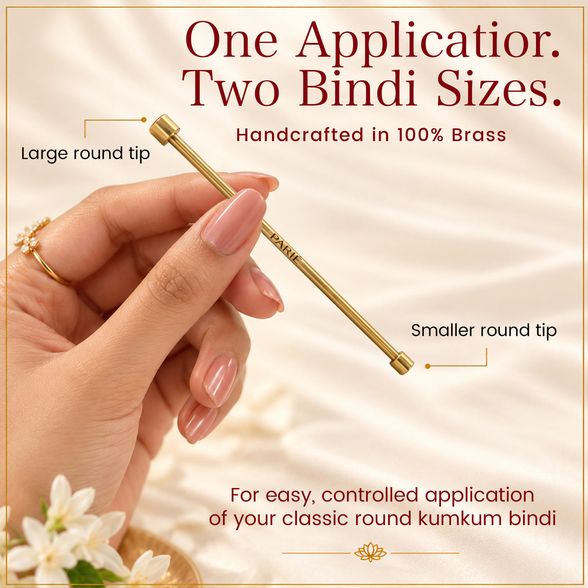 Signature Kum Kum Bindi Pack | Red & Maroon Kum Kum, Natural Ghee Balm & 100% Brass Applicator