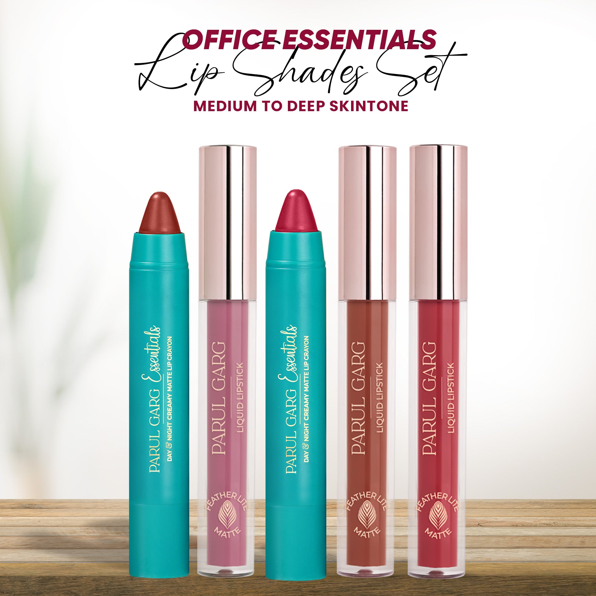 Office Essentials Lip Shades Set Medium To Deep