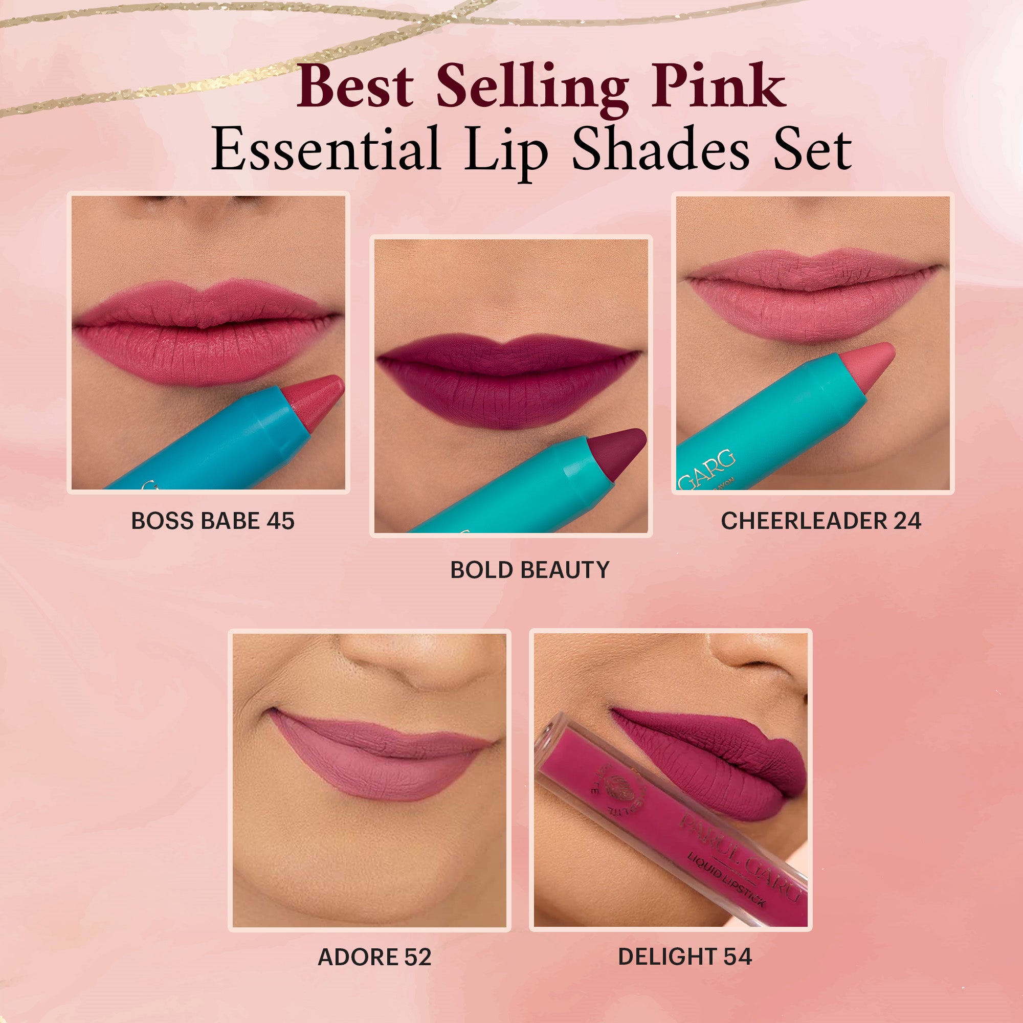 Bestselling Pinks: Essential Lip Shades Set