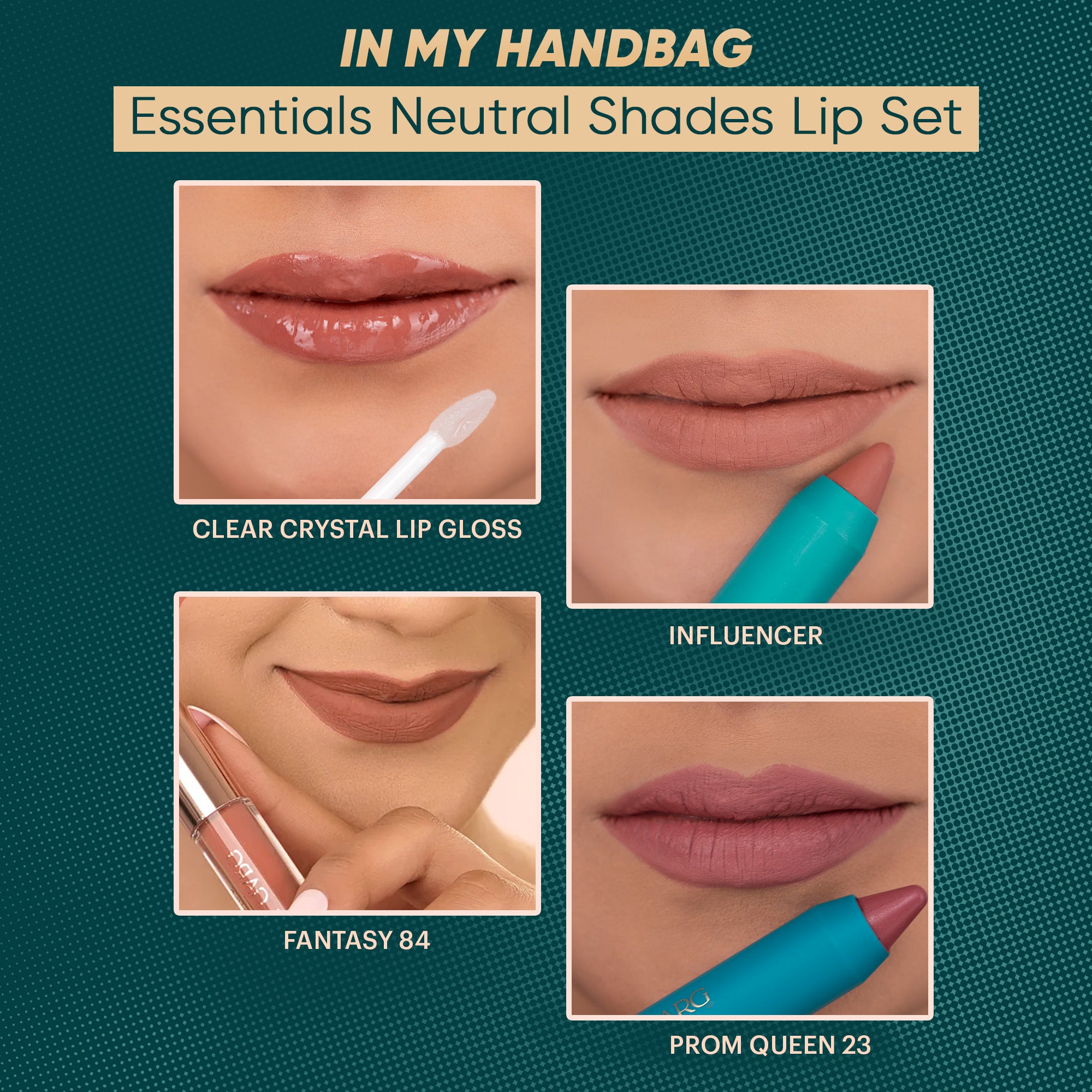 In-my Handbag: Everyday Purse Essentials Neutral Shades Lip Set