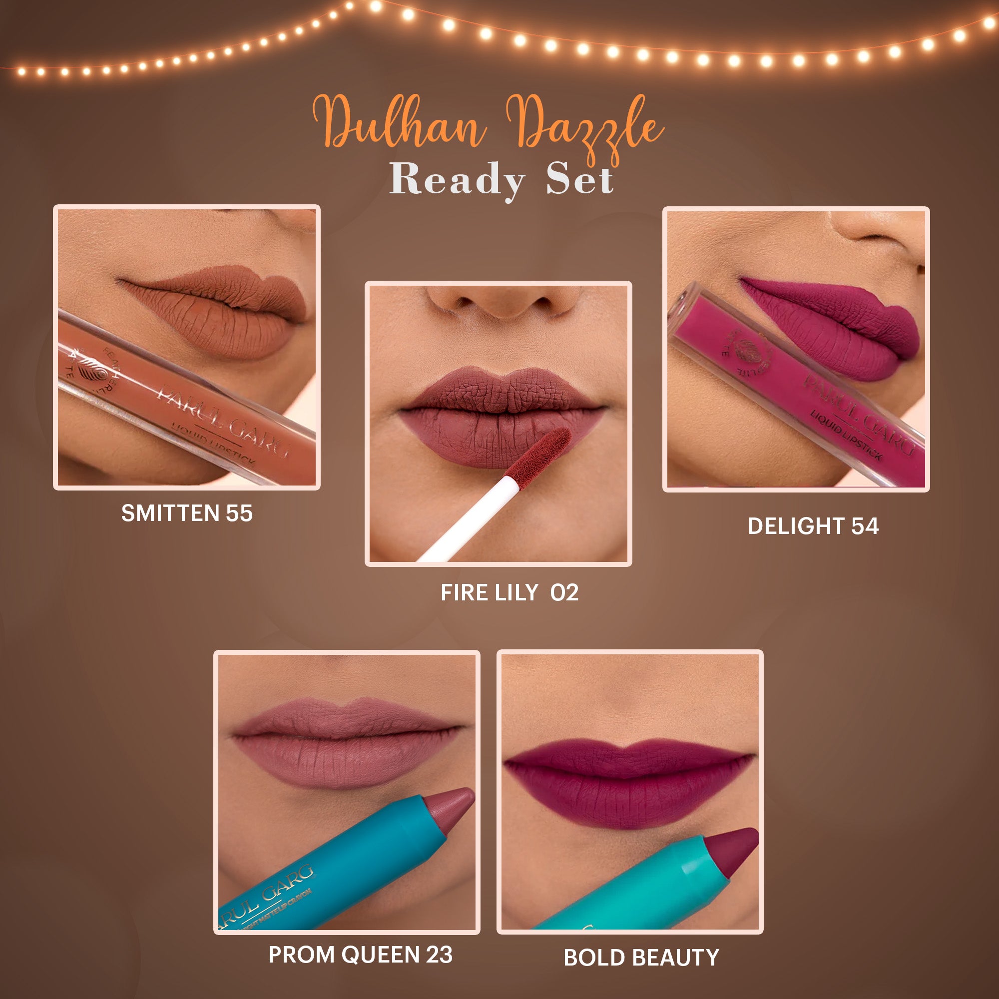 Dulhan Dazzle Lip Set: Bestselling Shades