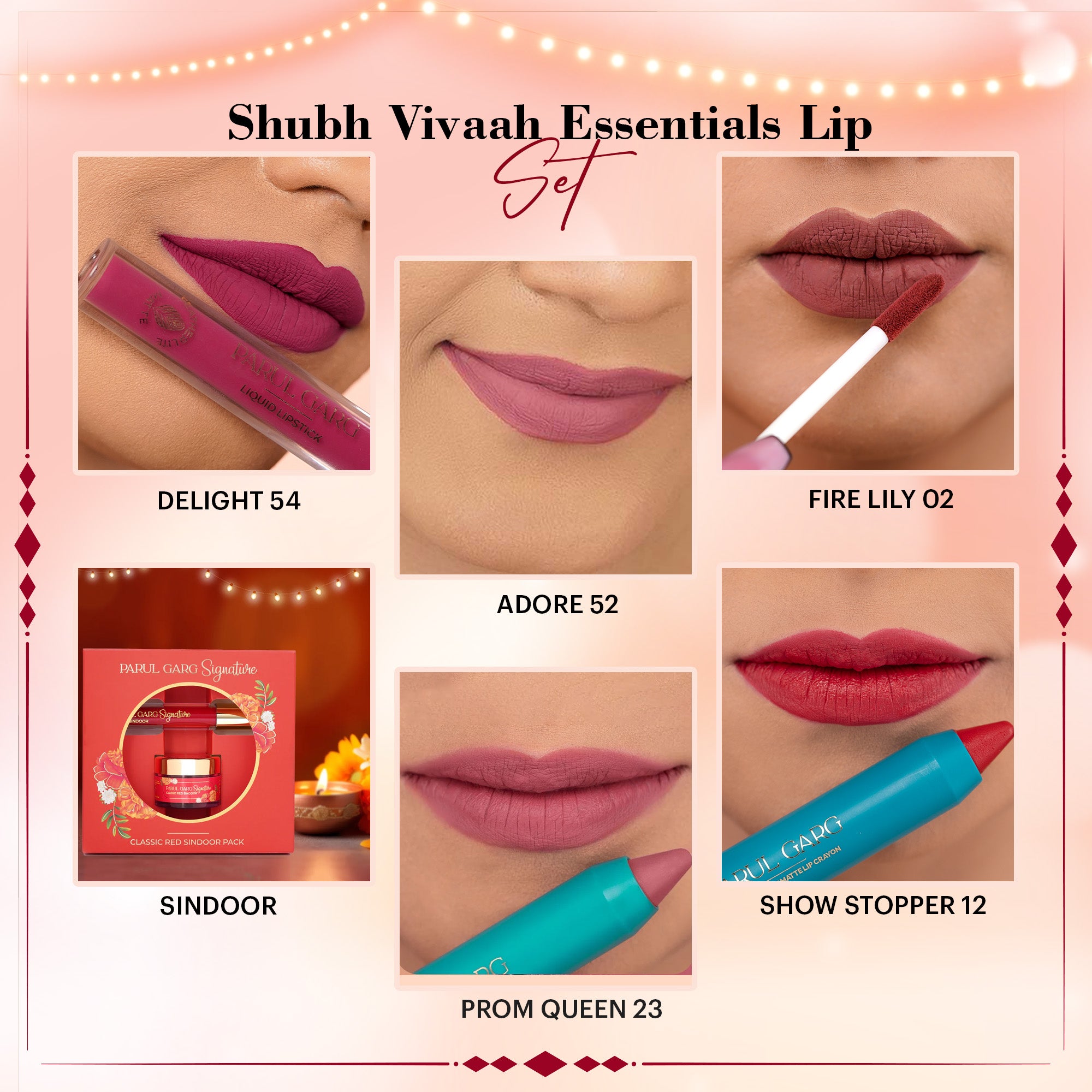 Shubh Vivaah Essentials Lip Set: Bestselling Shades