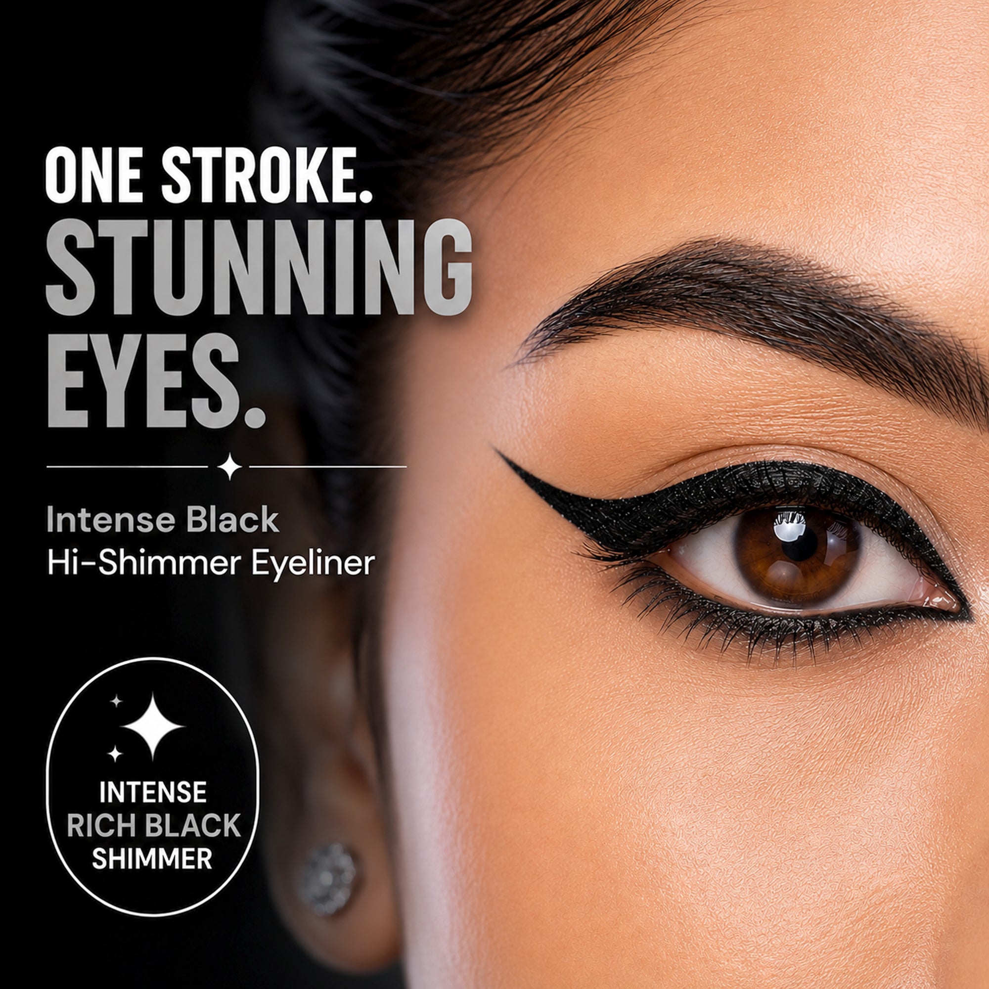 Bronze & Black Golden Hour Duo | Bronze Shimmer & Black Matte Liquid Eyeliners | Waterproof • Long-Lasting