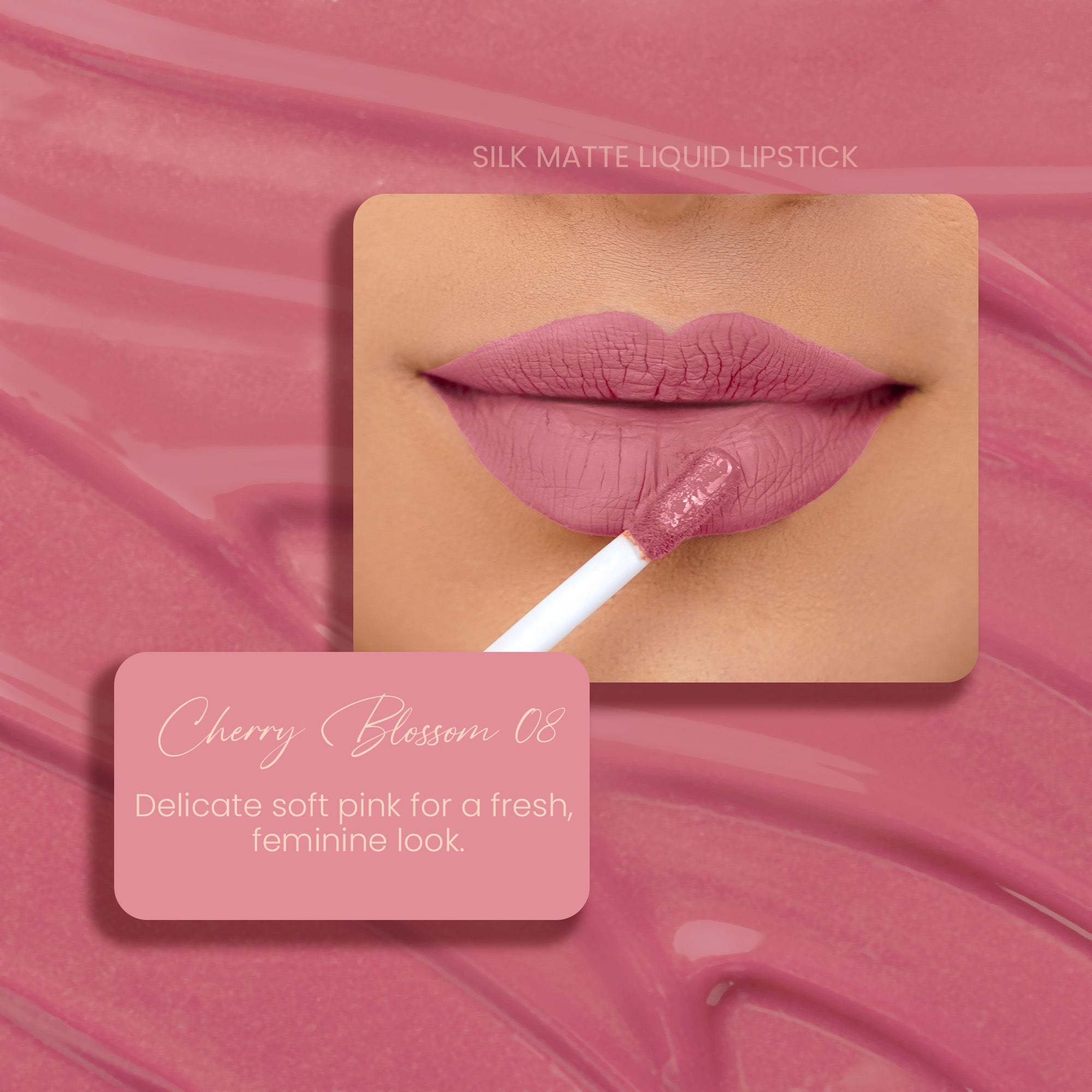 Cherry Blossom 08: Silk Matte Liquid Lipstick