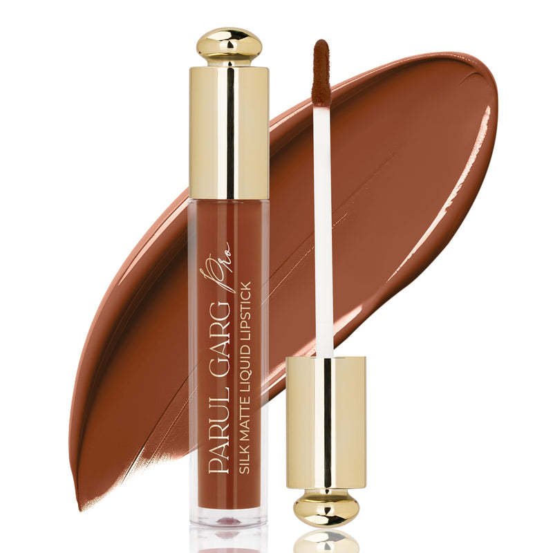 Chocolate Cosmos 03 Silk Matte Liquid Lipstick | Long-Lasting Matte for Indian Skin | Parul Garg Beauty