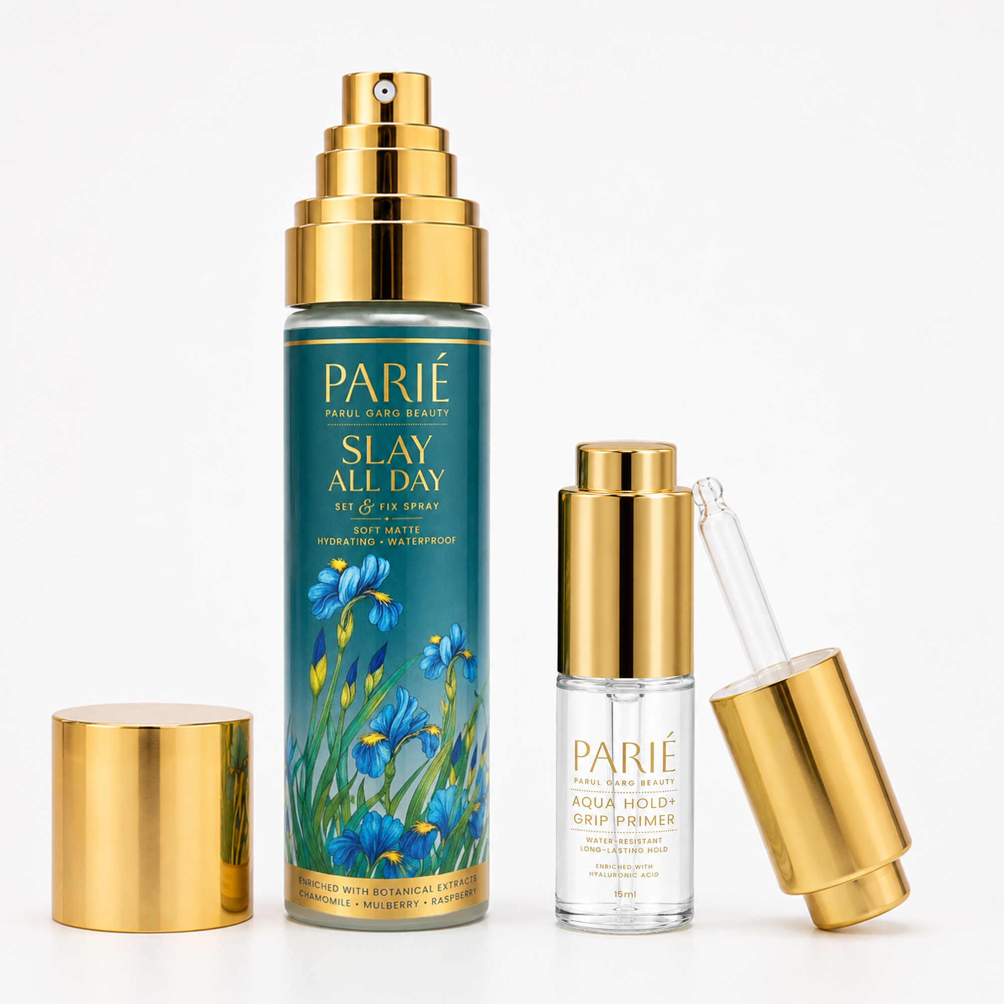 Drag-Proof Aqua Lock Duo | Grip Primer & Setting Spray | Waterproof & Transfer-Proof Makeup | Pack of 2