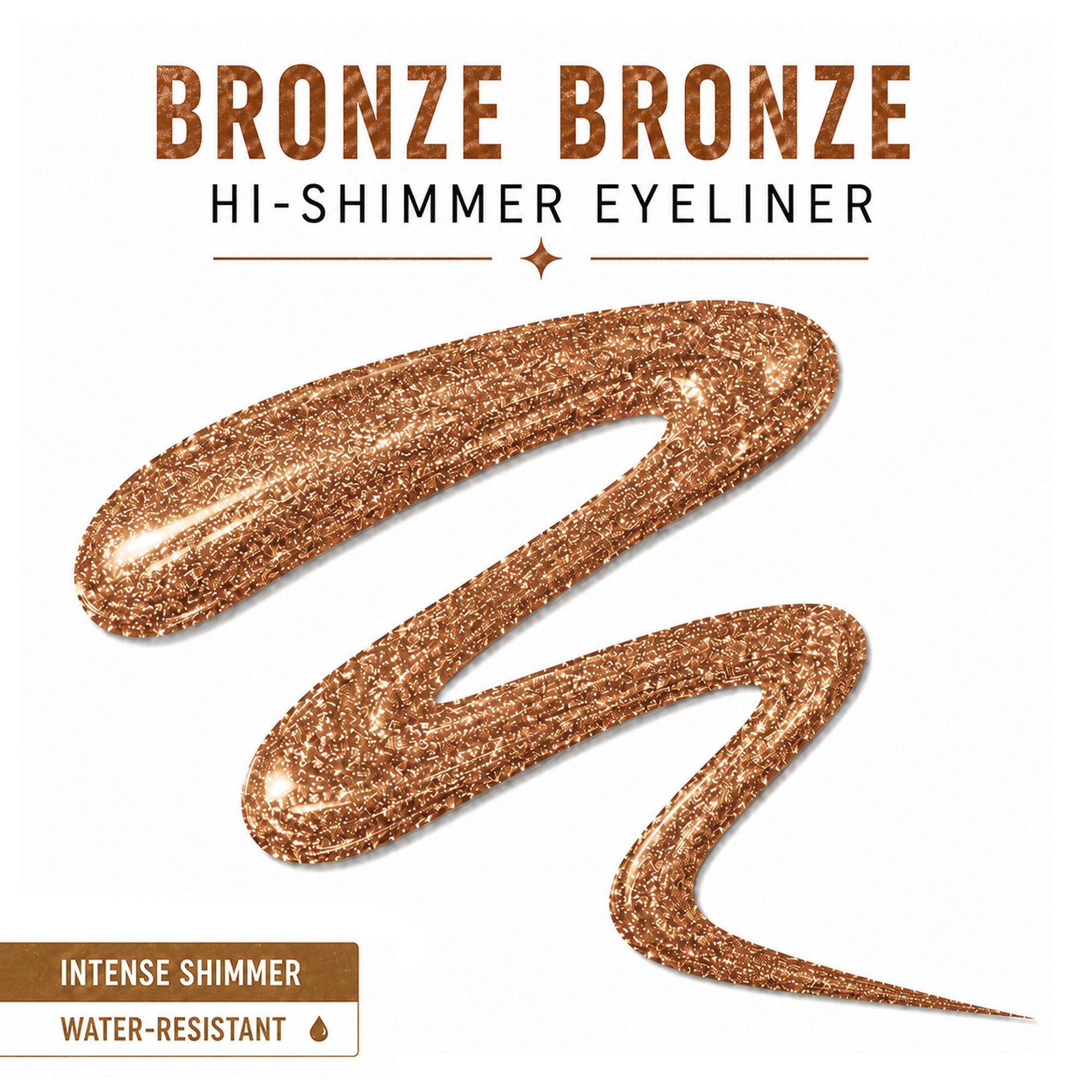 Bronze Brown Ultra-Define Shimmer Liquid Eyeliner | Waterproof, Long-Lasting Formula with Argan Oil