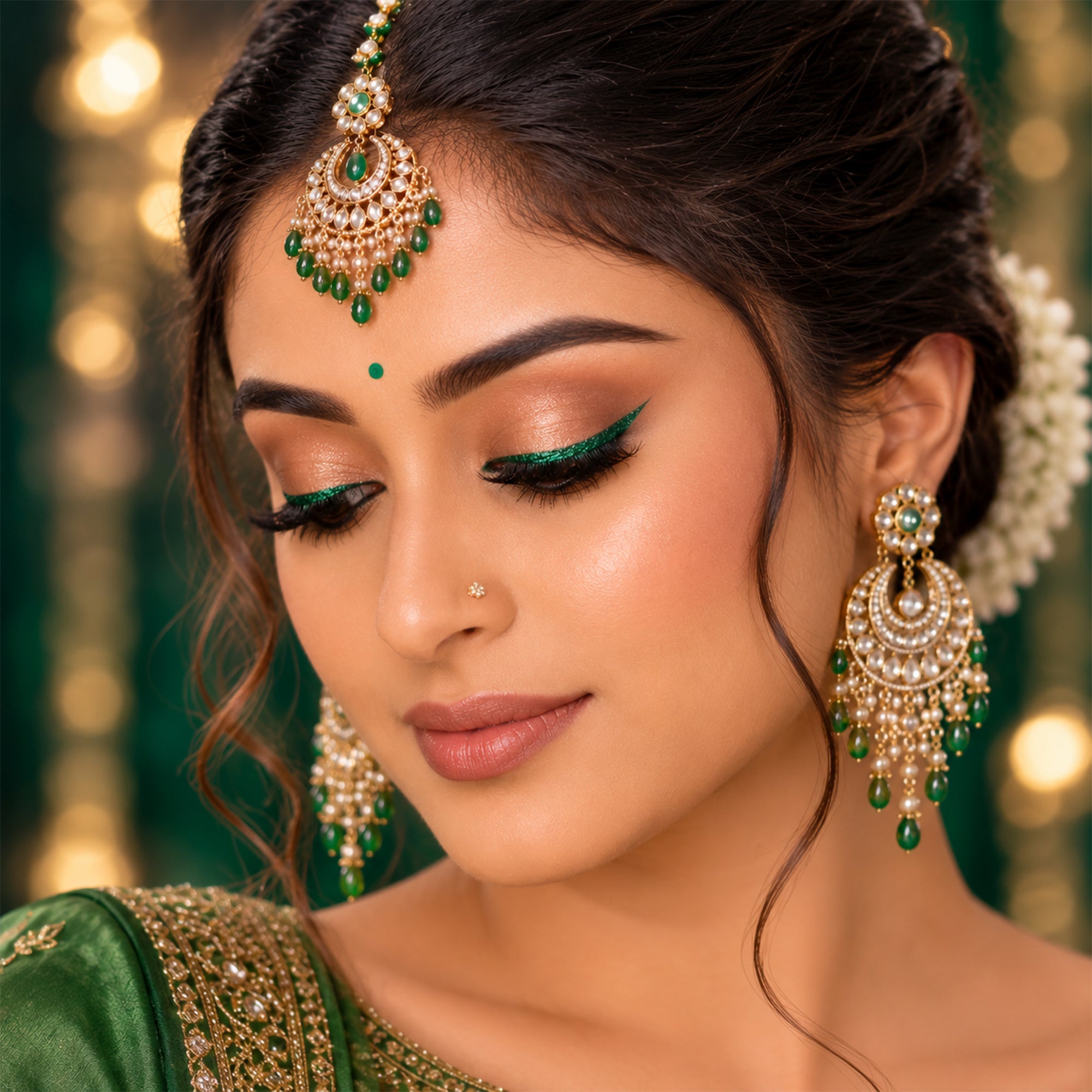Emerald Green Ultra-Define Shimmer Liquid Eyeliner | Waterproof, Long-Lasting Formula with Argan Oil