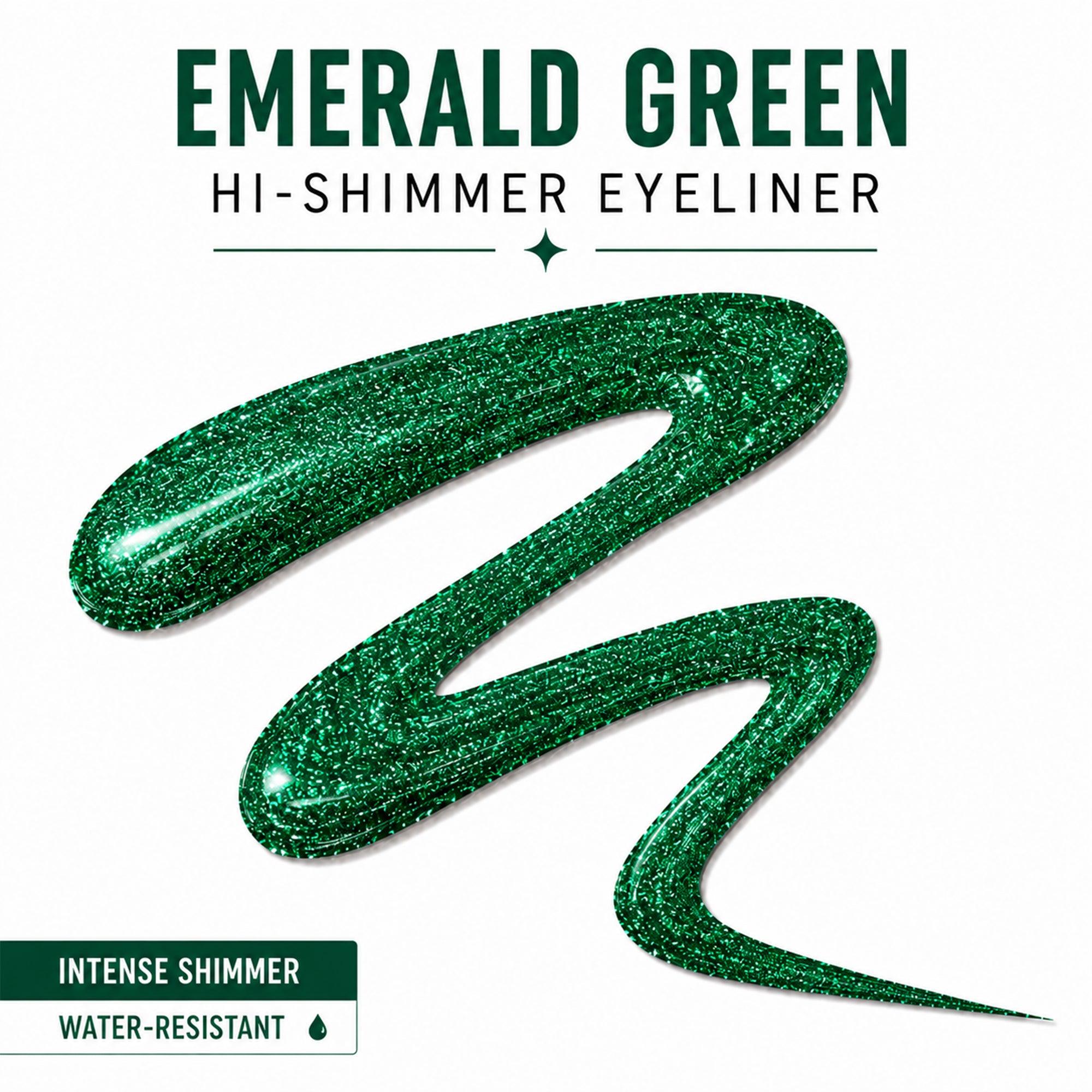 Emerald Green Ultra-Define Shimmer Liquid Eyeliner | Waterproof, Long-Lasting Formula with Argan Oil