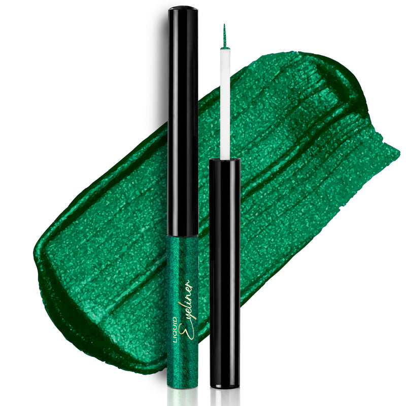 Emerald Green Shimmer Liquid Eyeliner | Waterproof &  Long-Lasting