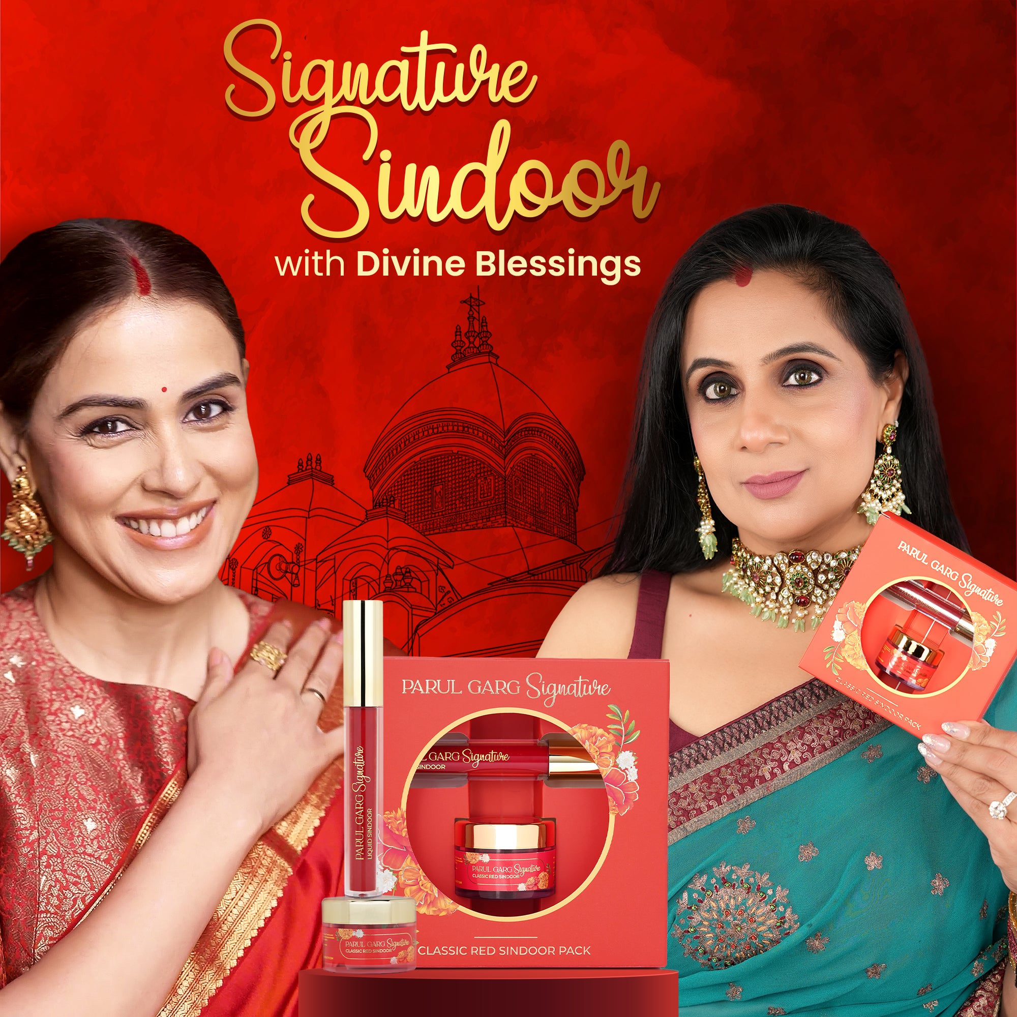 Signature Sindoor Pack: Liquid &amp; Powder (KumKum)
