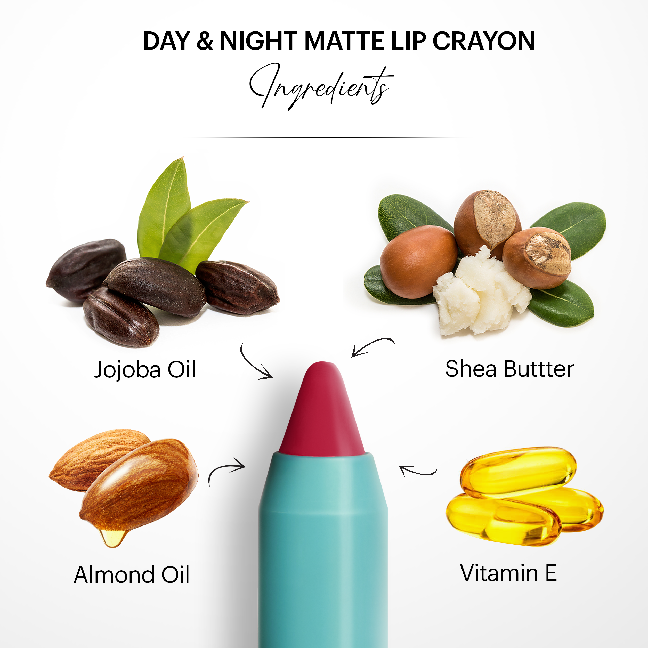 Day & Night Matte Creamy Lip Crayon Shade: Influencer 89