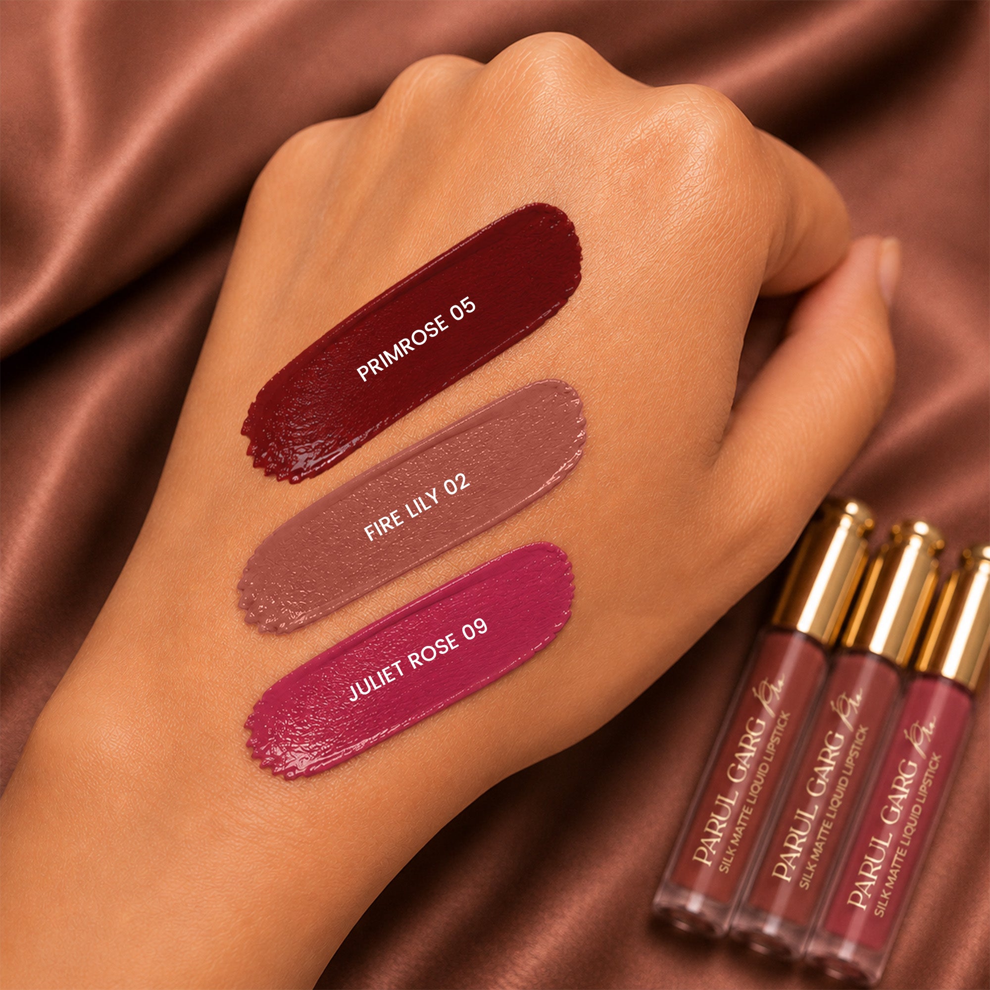Bestsellers Trio | 3 Full-Size Silk Matte Liquid Lipsticks | Long-Lasting & No Transfer