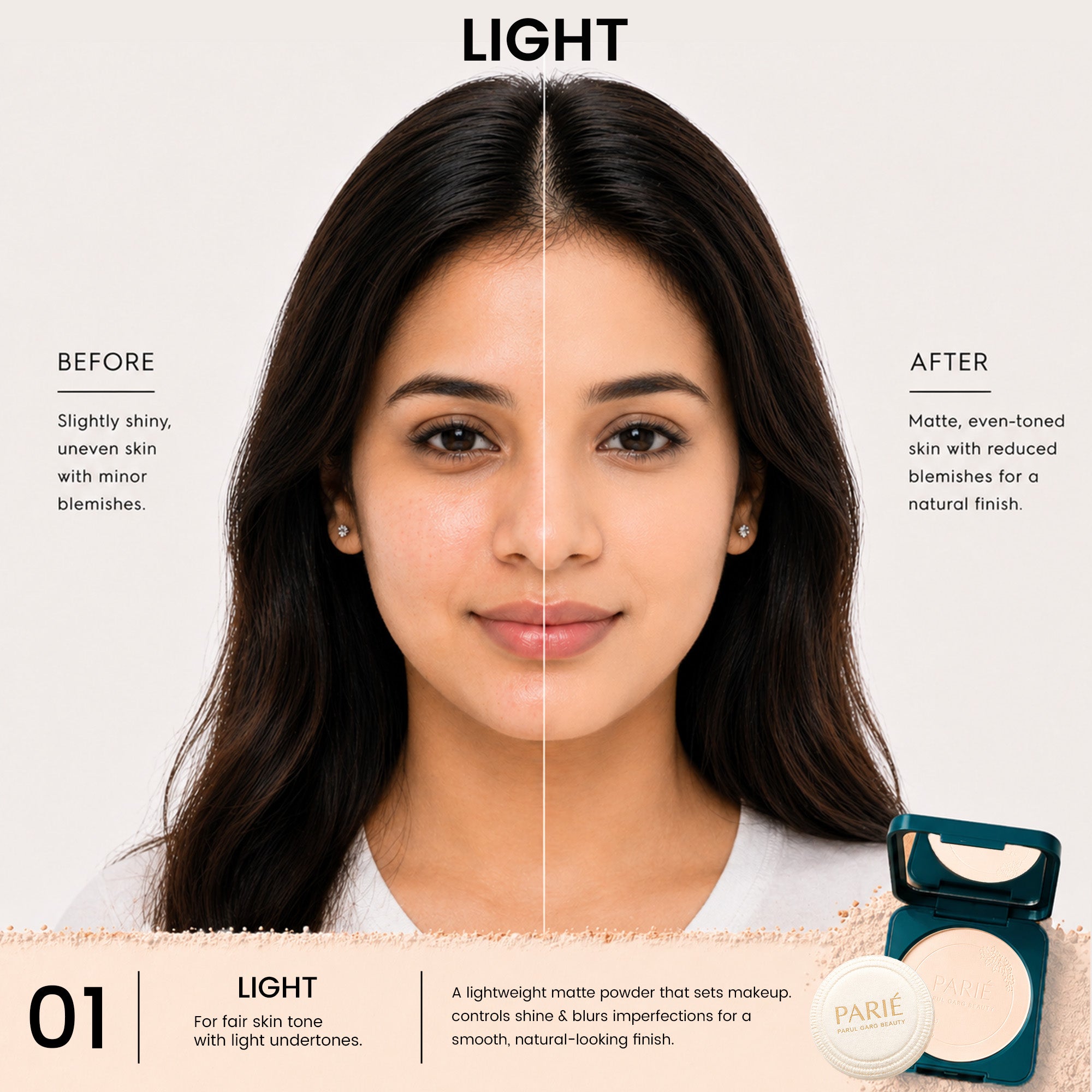 Light - Oil Control Face Compact Powder With SPF 10 PA++