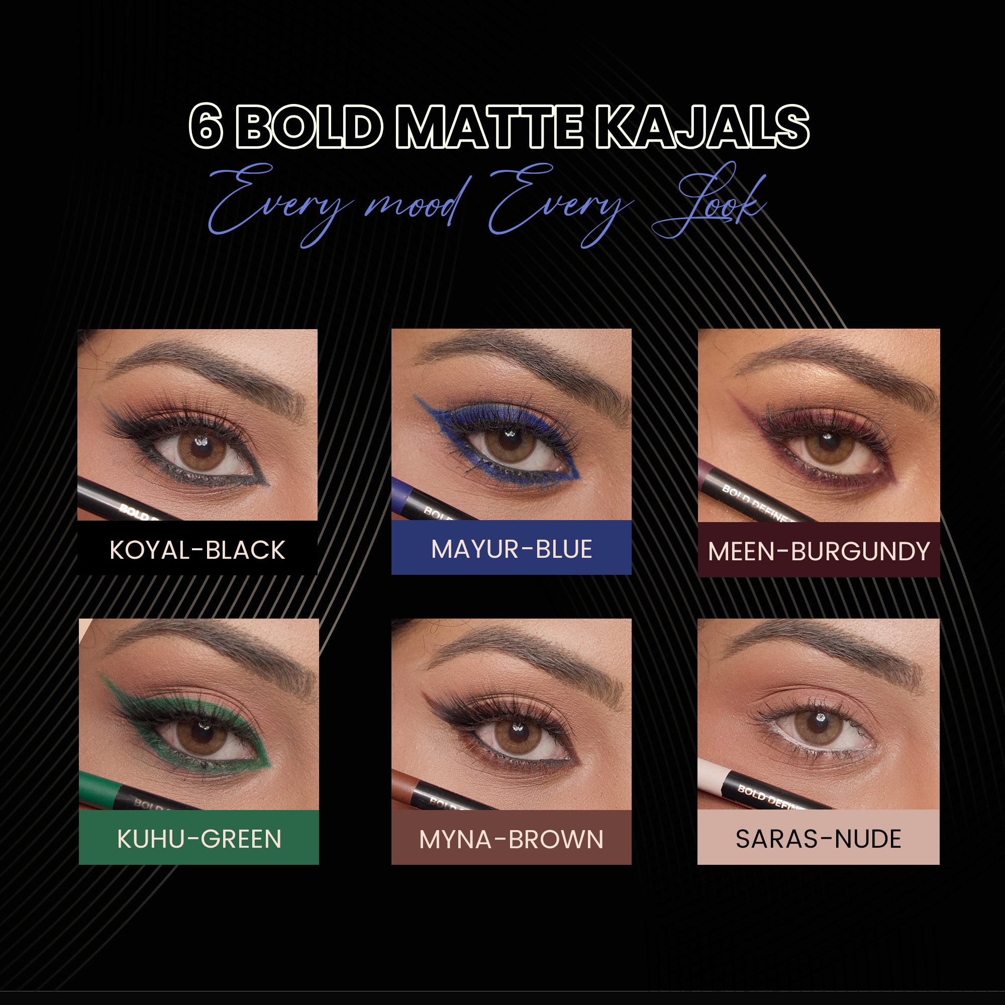 Mayur - Blue Matte Bold Define Kajal
