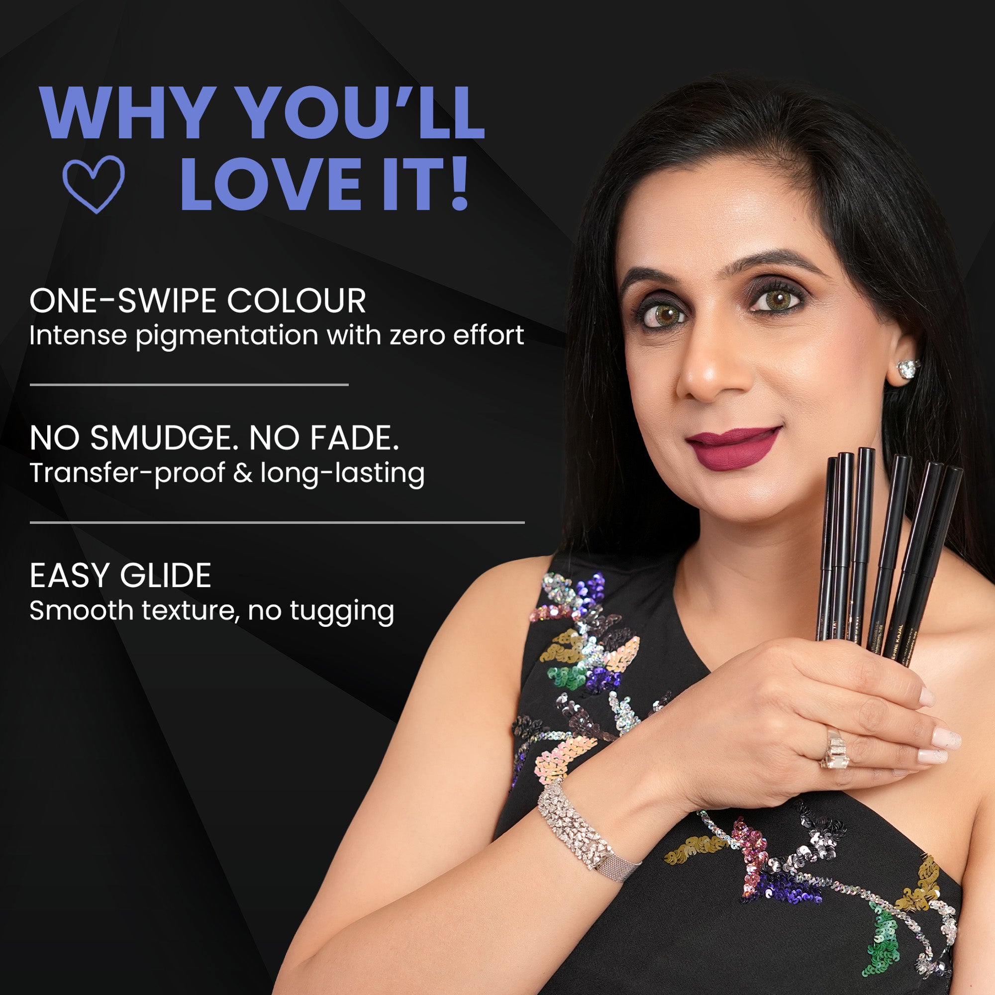Mayur - Blue Matte Bold Define Kajal