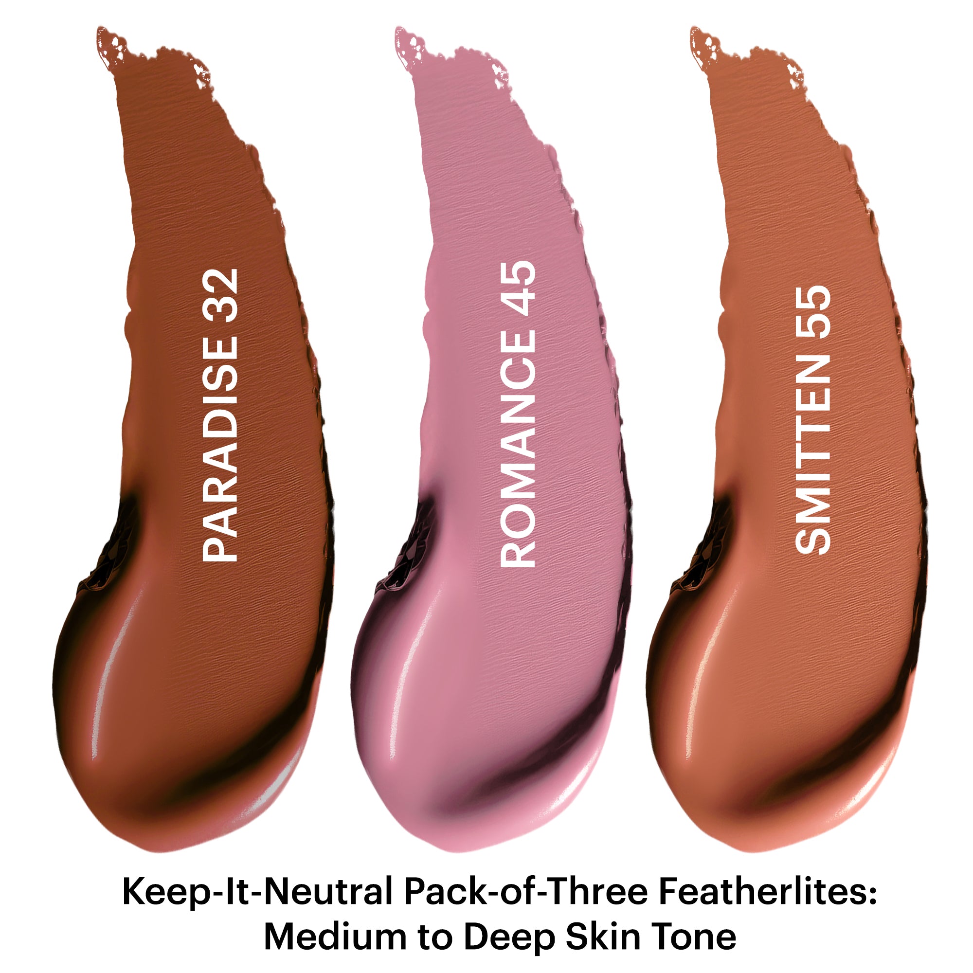Keep-It-Neutral Pack-of-Three Featherlites: Medium to Deep Skin Tone