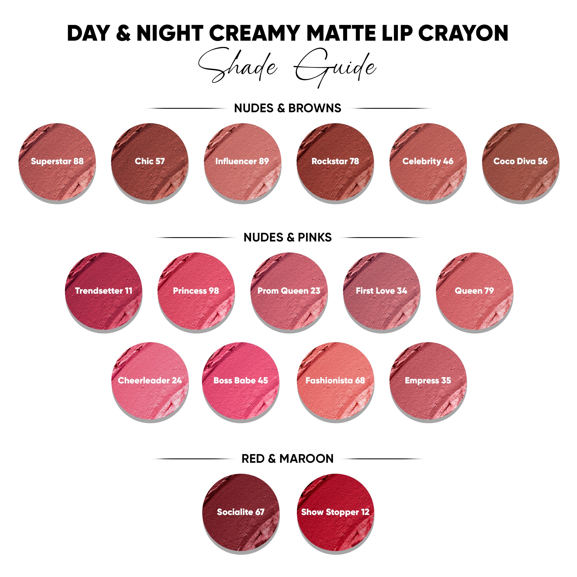Day & Night Creamy Matte Lip Crayon  Shade: Celebrity 46