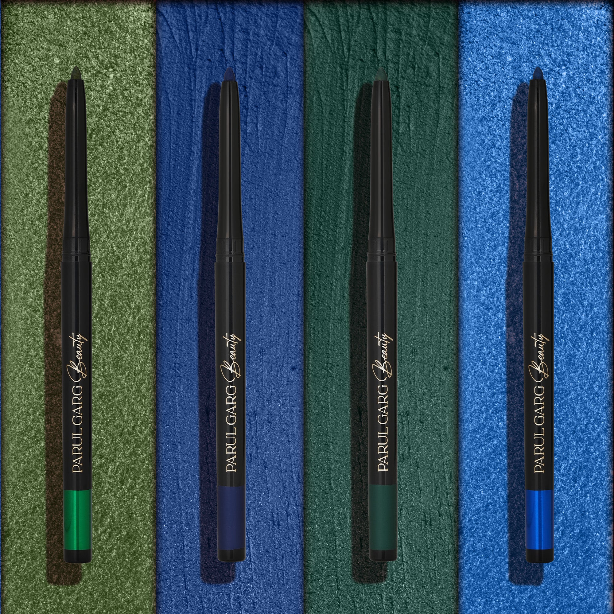 Vibrant Blues & Greens Kajal Pack-of-Four