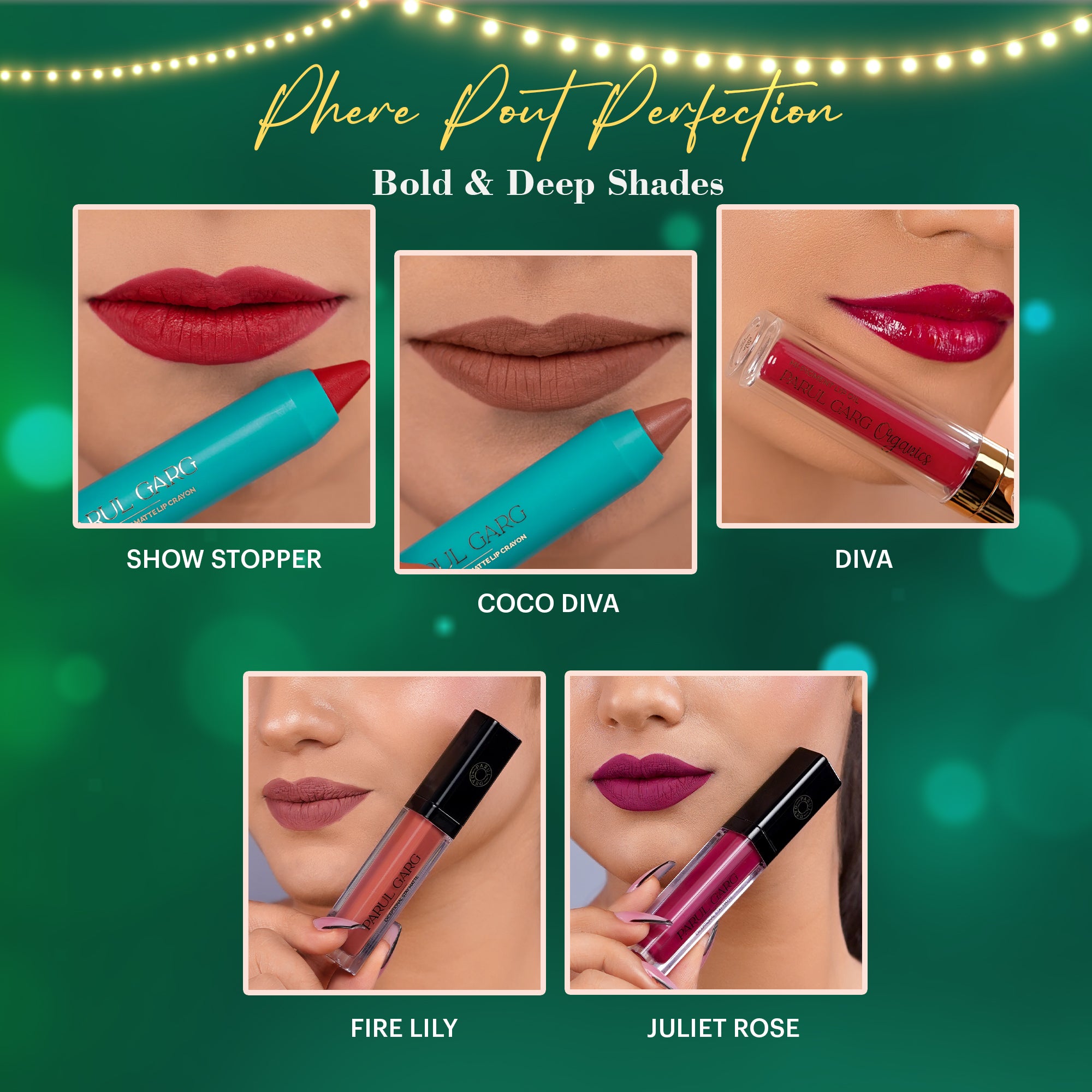 Phere Pout Perfection Essential Lip Set: Bold & Deep Shades