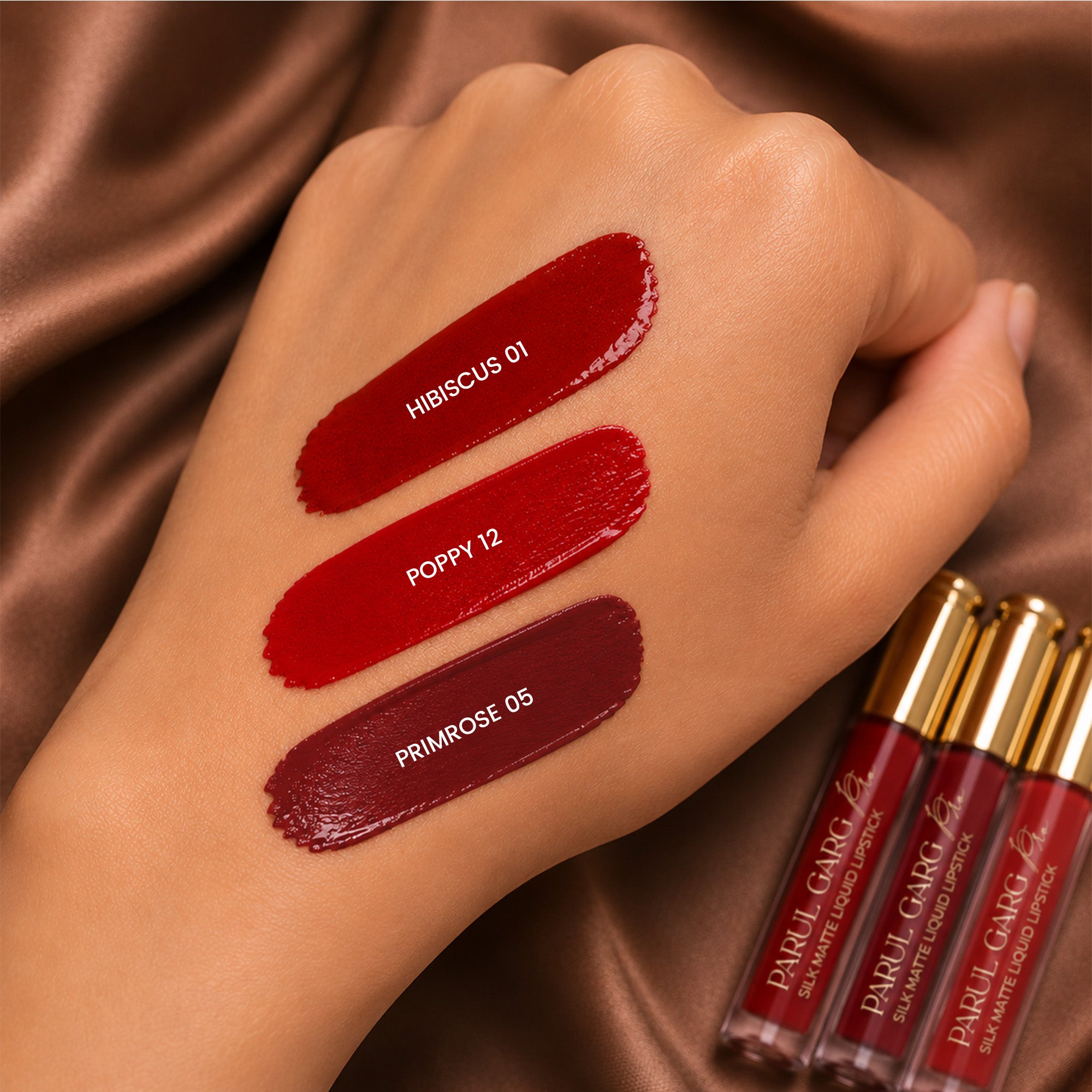 Red Obsession Trio | 3 Full-Size Silk Matte Liquid Lipsticks | Long-Lasting & No Transfer