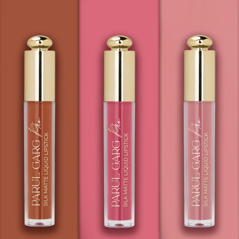 Simply Subtle Trio | 3 Full-Size Silk Matte Liquid Lipsticks | Long-Lasting & No Transfer