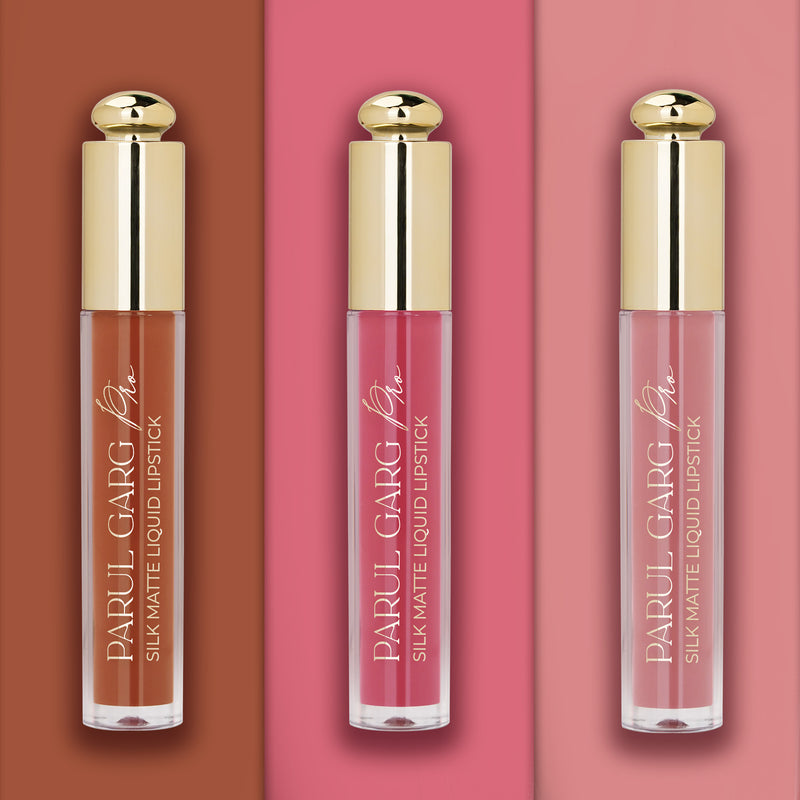 Simply Subtle Trio | 3 Full-Size Silk Matte Liquid Lipsticks | Long-Lasting & No Transfer