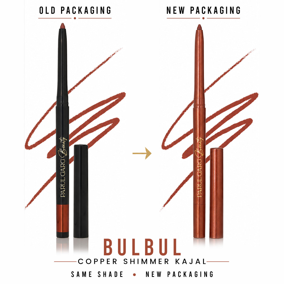 Bulbul Copper Shimmer Kajal | Bold Define | Rich Colour & Dazzling Shine | Long-Lasting & Smudge-Proof
