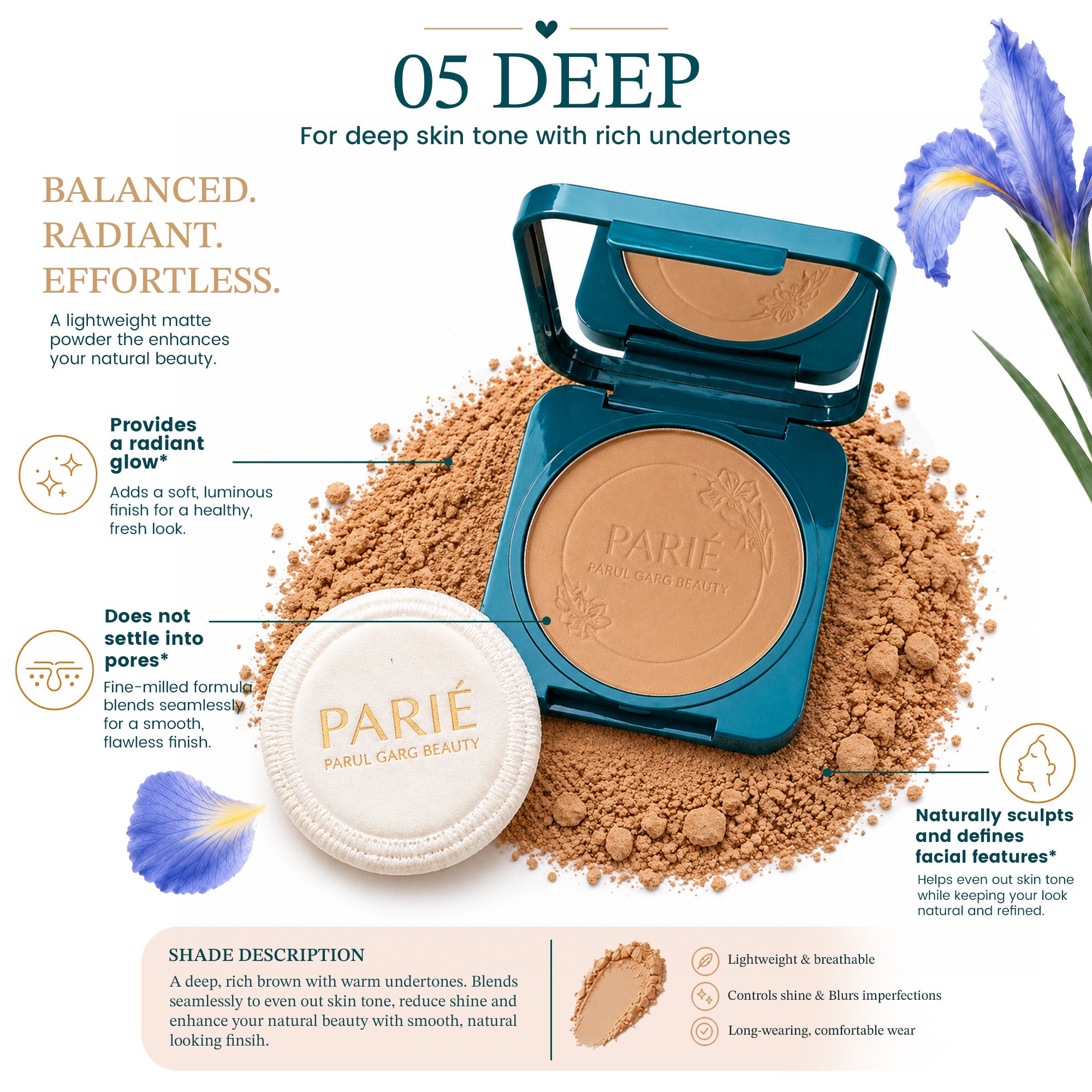 Deep - Oil Control Face Compact Powder With SPF 10 PA++