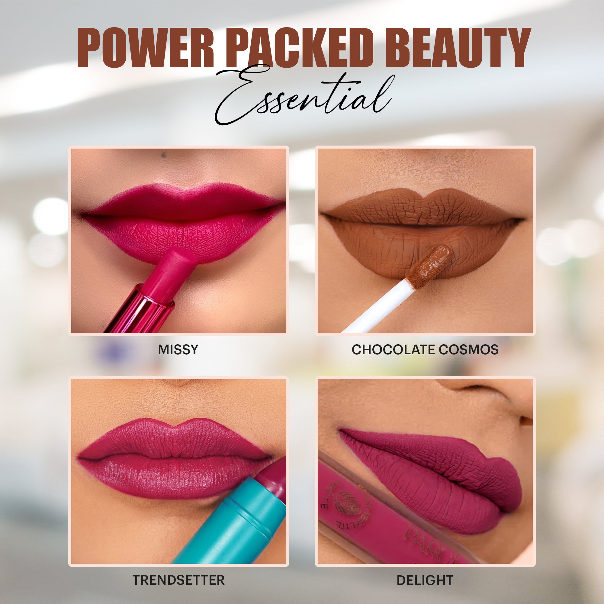 Office Essentials: Medium to Deep Lipshade Pack