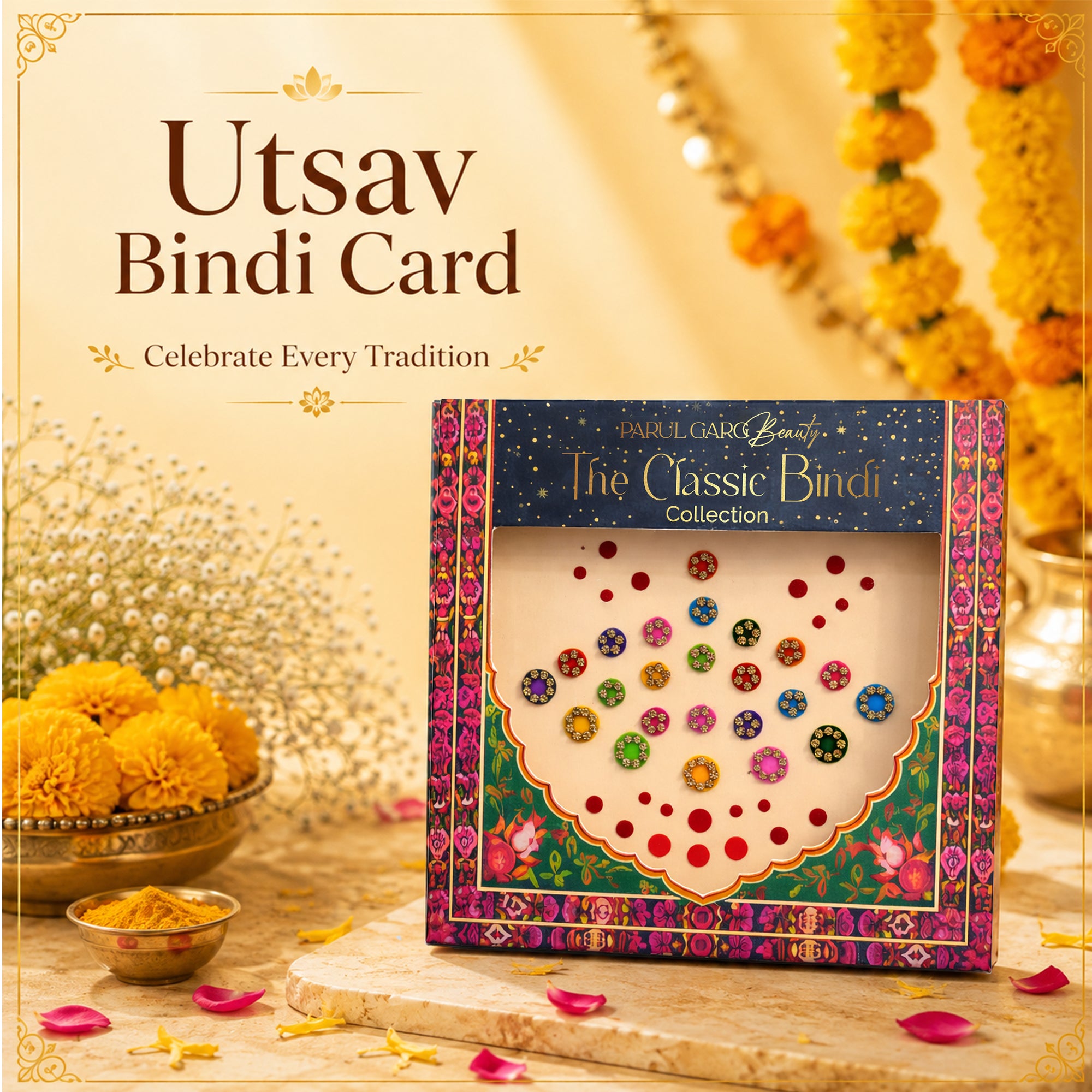 Utsav Bright Festive Bindi Card with assorted traditional bindis