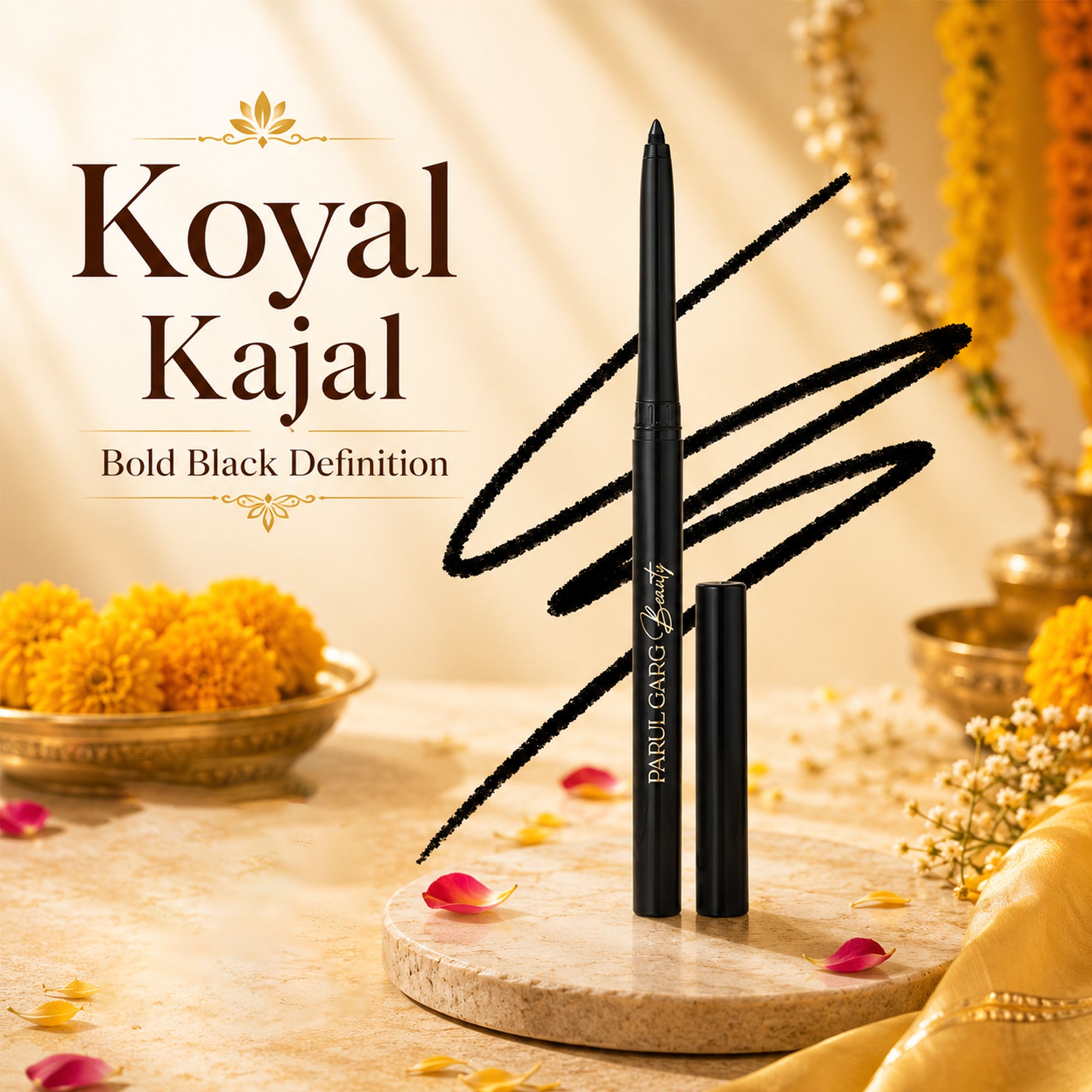 Koyal Bold Define Kajal in black with bold swatch