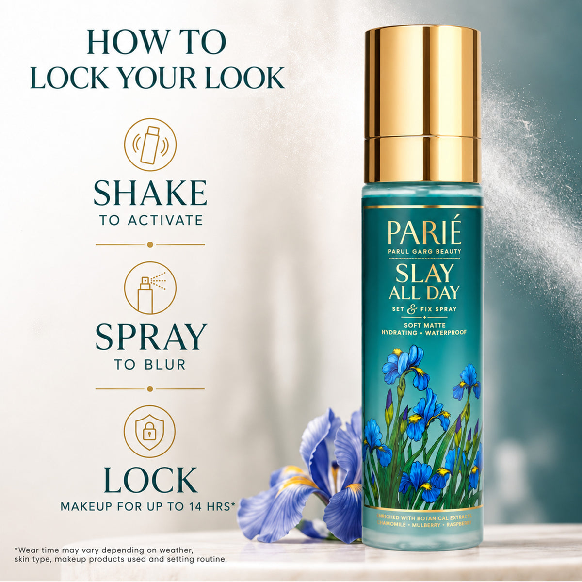 Makeup Setting Spray | Slay All Day Set & Fix | Long-Lasting, Waterproof & Drag-Proof Makeup Hold