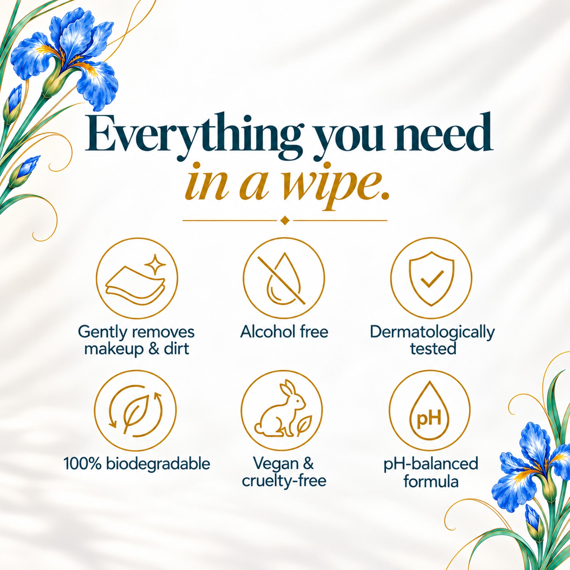 Makeup Removing Wipes | Removes Makeup & Dirt | Pack of 30