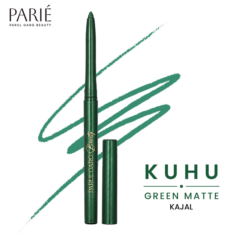 Kuhu Royal Green Matte Kajal | Bold Define | Long-Lasting & Smudge-Proof